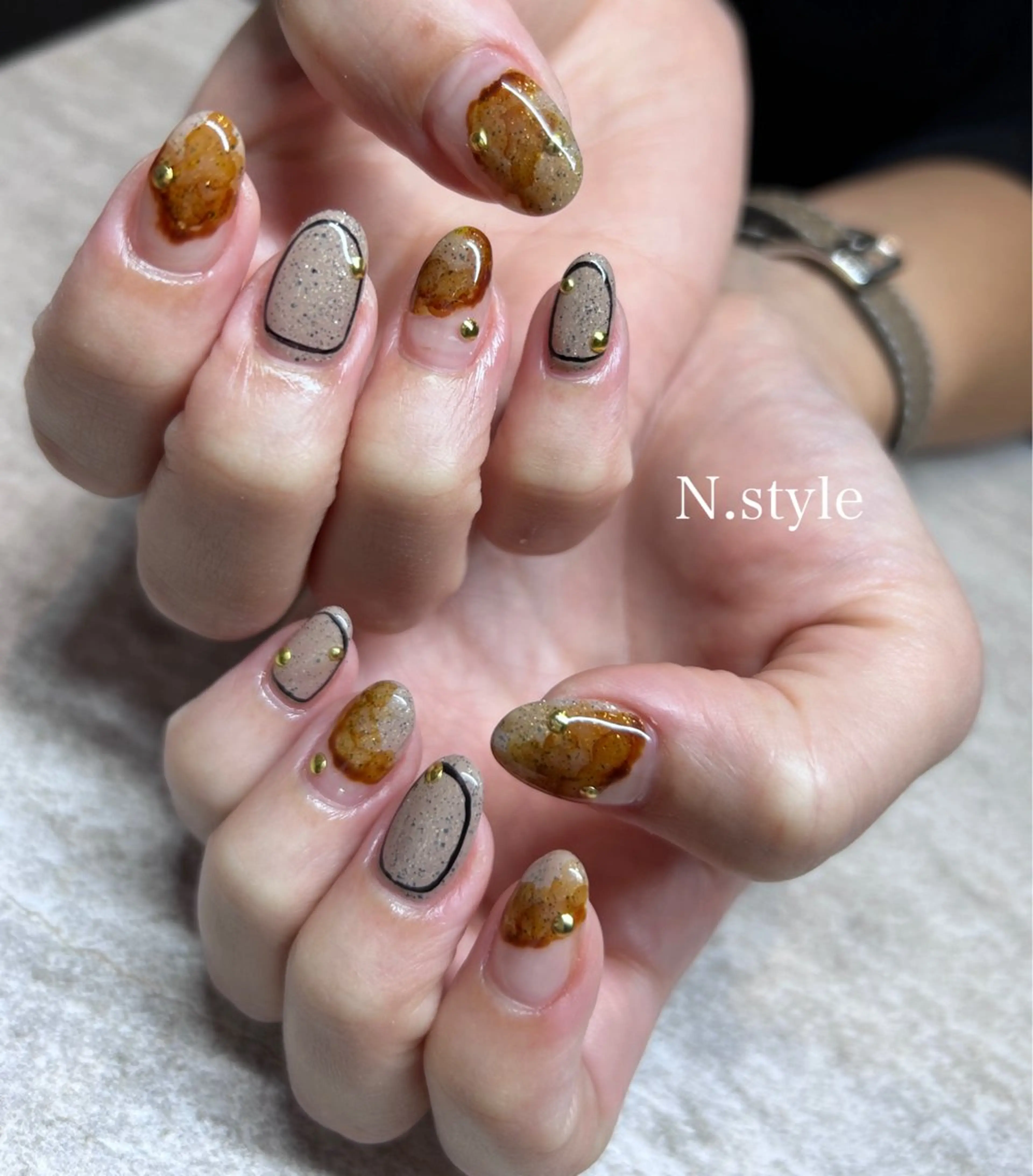 ネイル ニュアンスネイル ショートネイル ハンドネイル N.style所属・Ｎ. styleのネイルデザイン