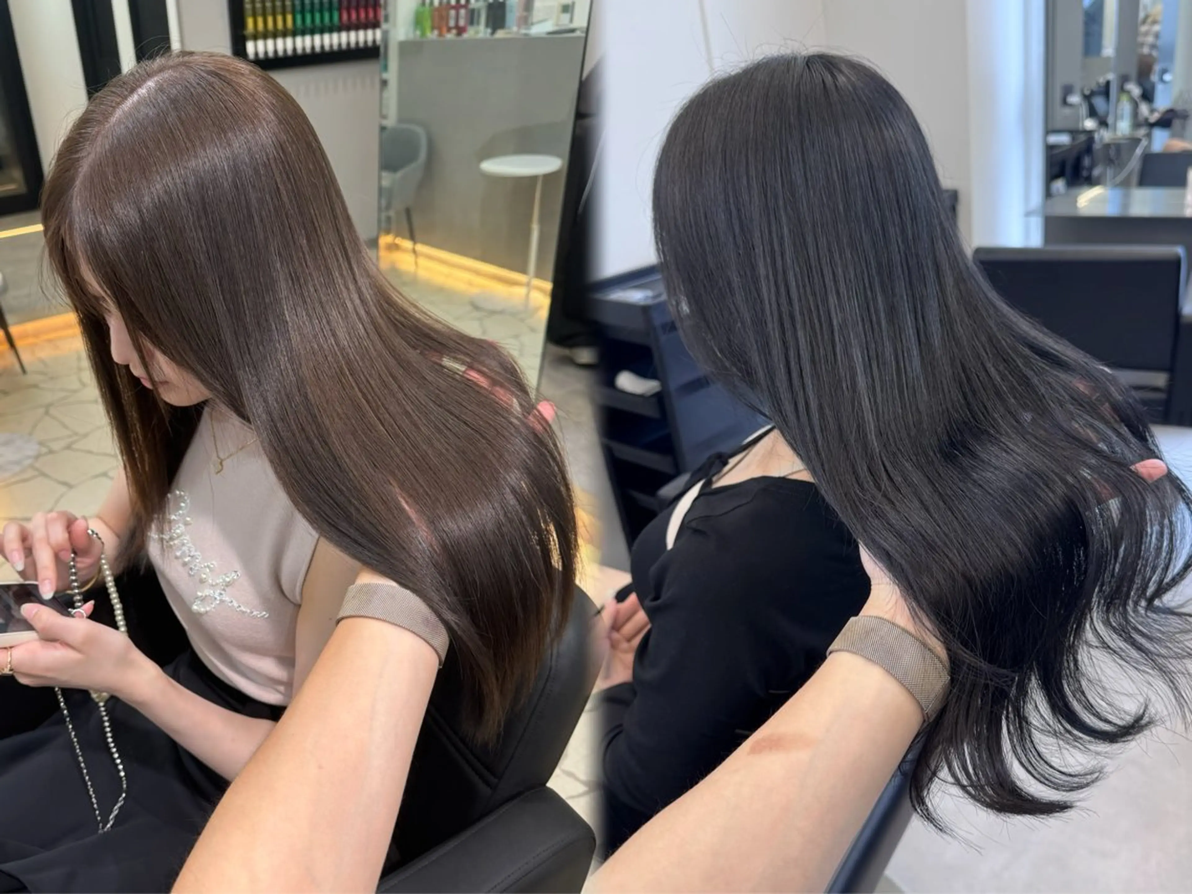 【癖毛さん諦めないで🩷】縮毛矯正➕プチプラエクステ(45㎝)50枚【大名】の写真