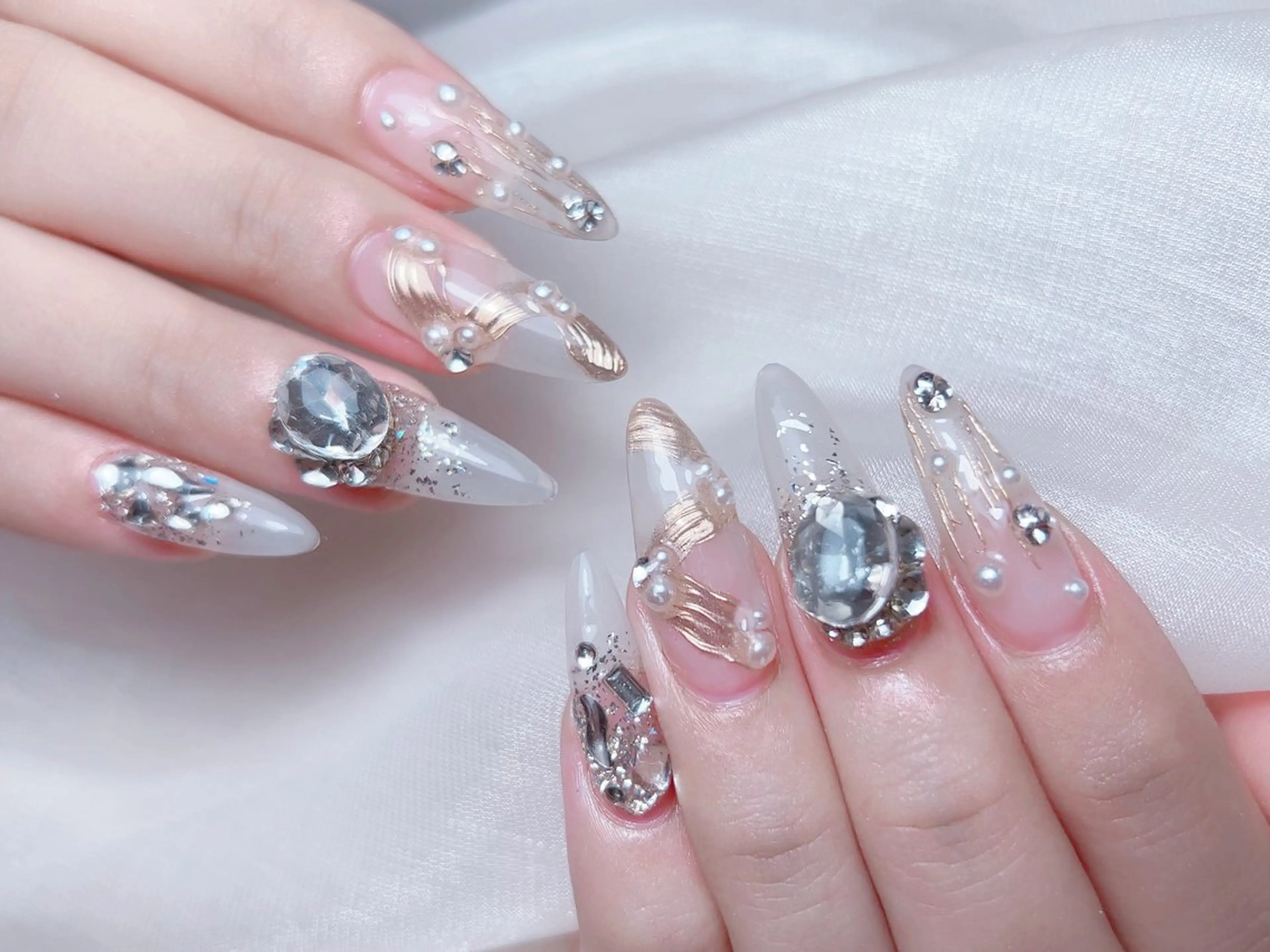 ネイル ハンドネイル M🌷nail 長さだし専門店のネイルデザイン