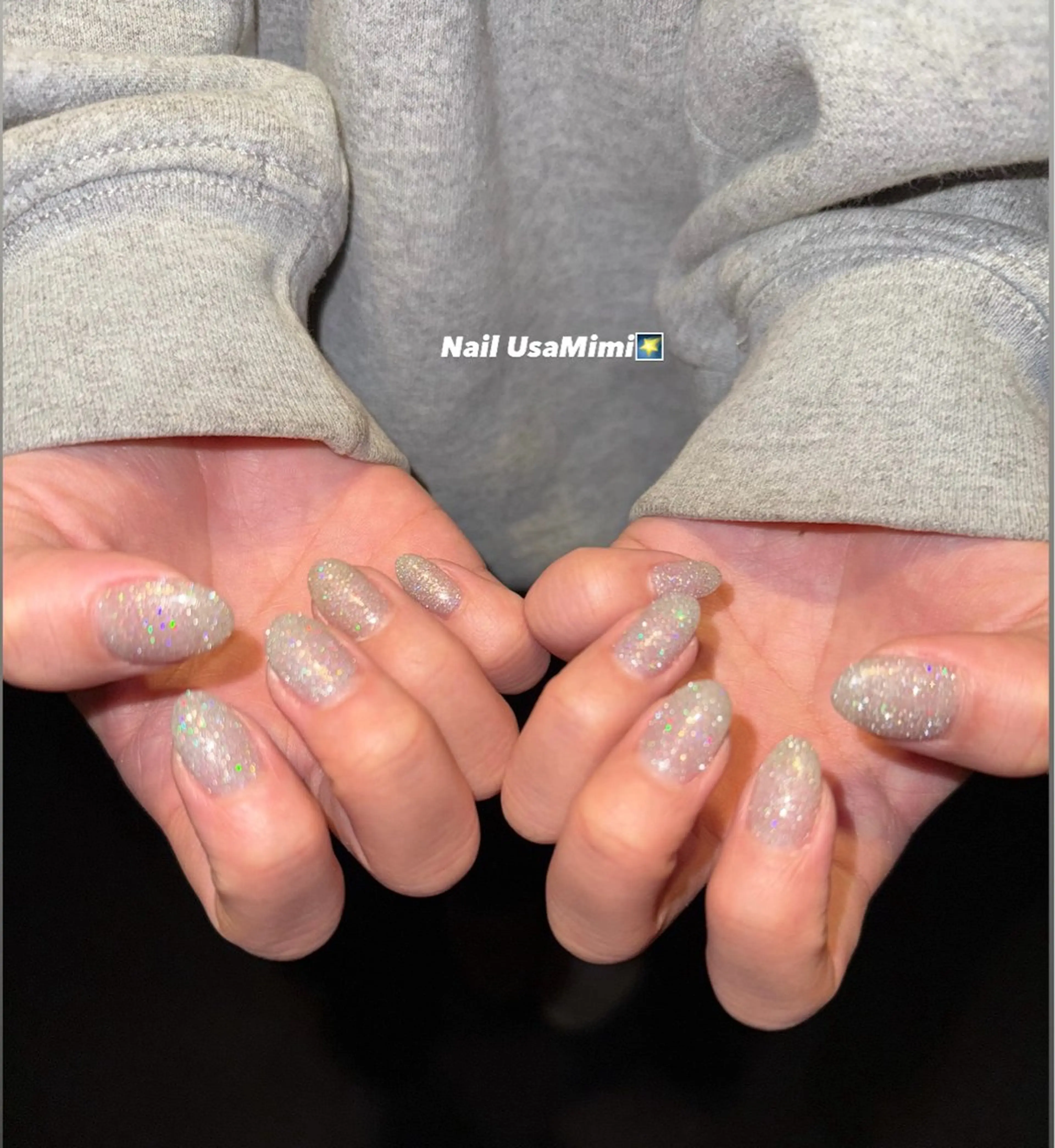 ネイル フラッシュネイル ジェルネイル 氷ネイル・うるうるネイル キラキラネイル 韓国ネイル ハンドネイル 本町ネイルNail UsaMimiのネイルデザイン