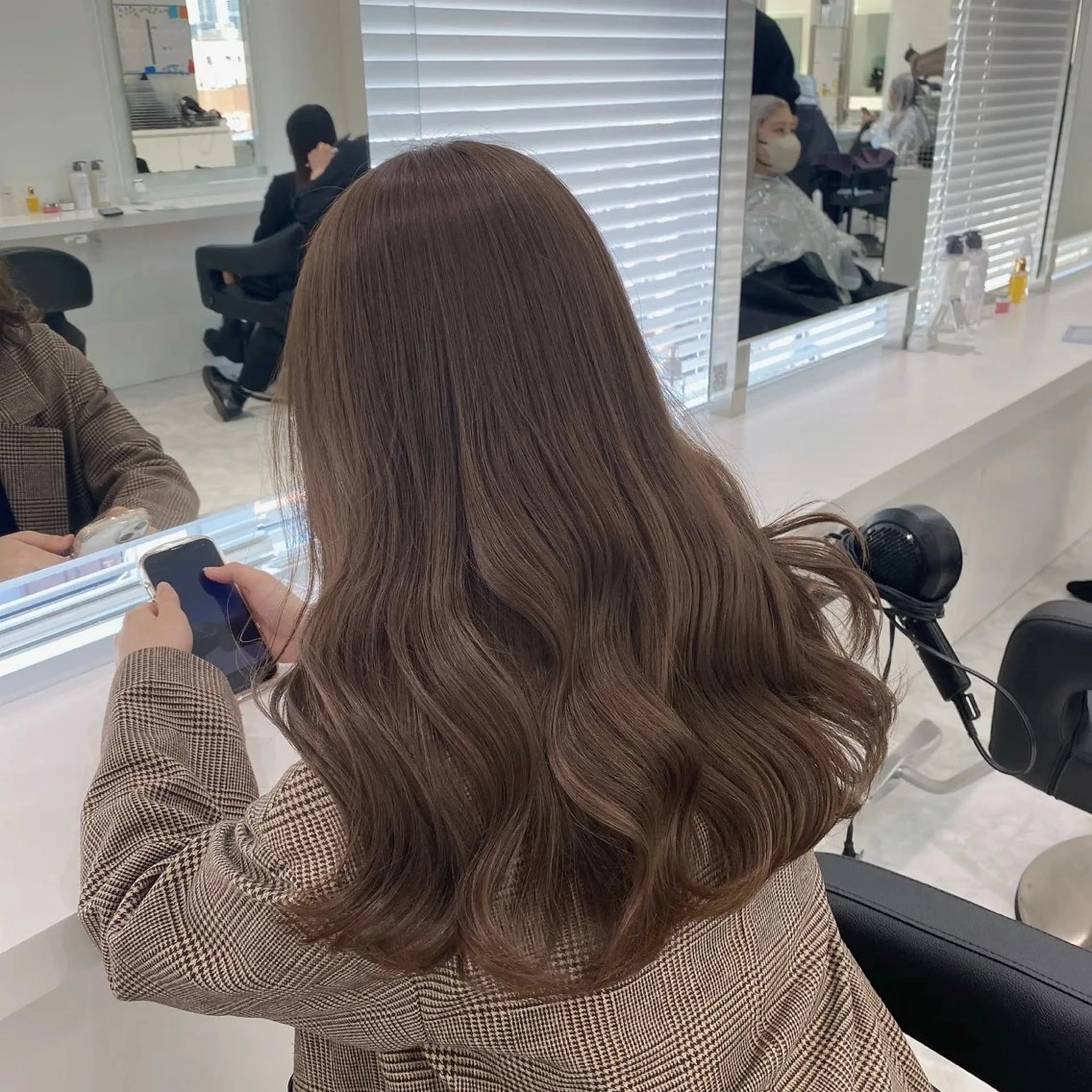 セミロング カラー ヘアアレンジ ヘアカラー レイヤー/艶ベージュ /🎀Saki🎀のヘアスタイル