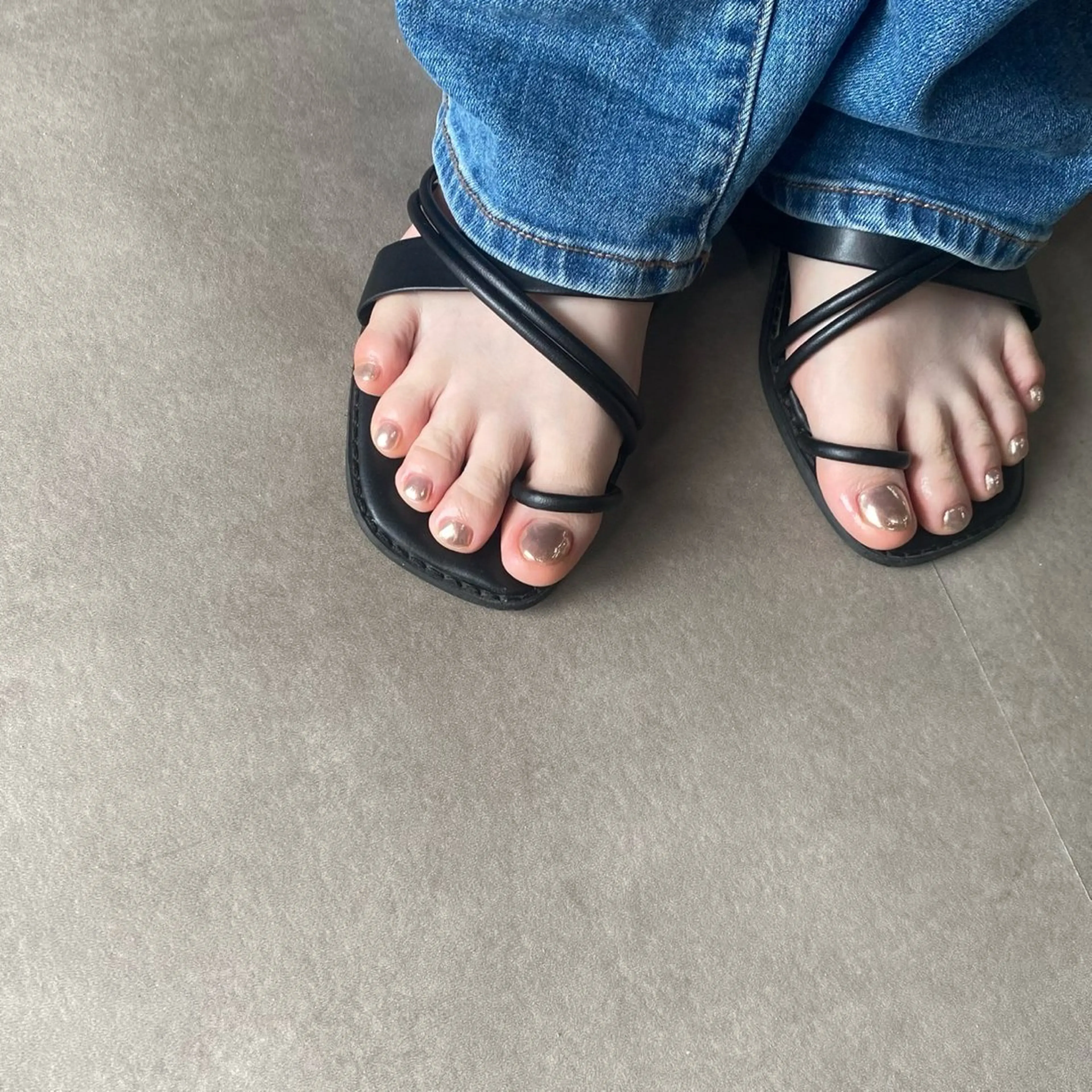 foot【オフなし】クリアべース ミラー 10本🫧の写真
