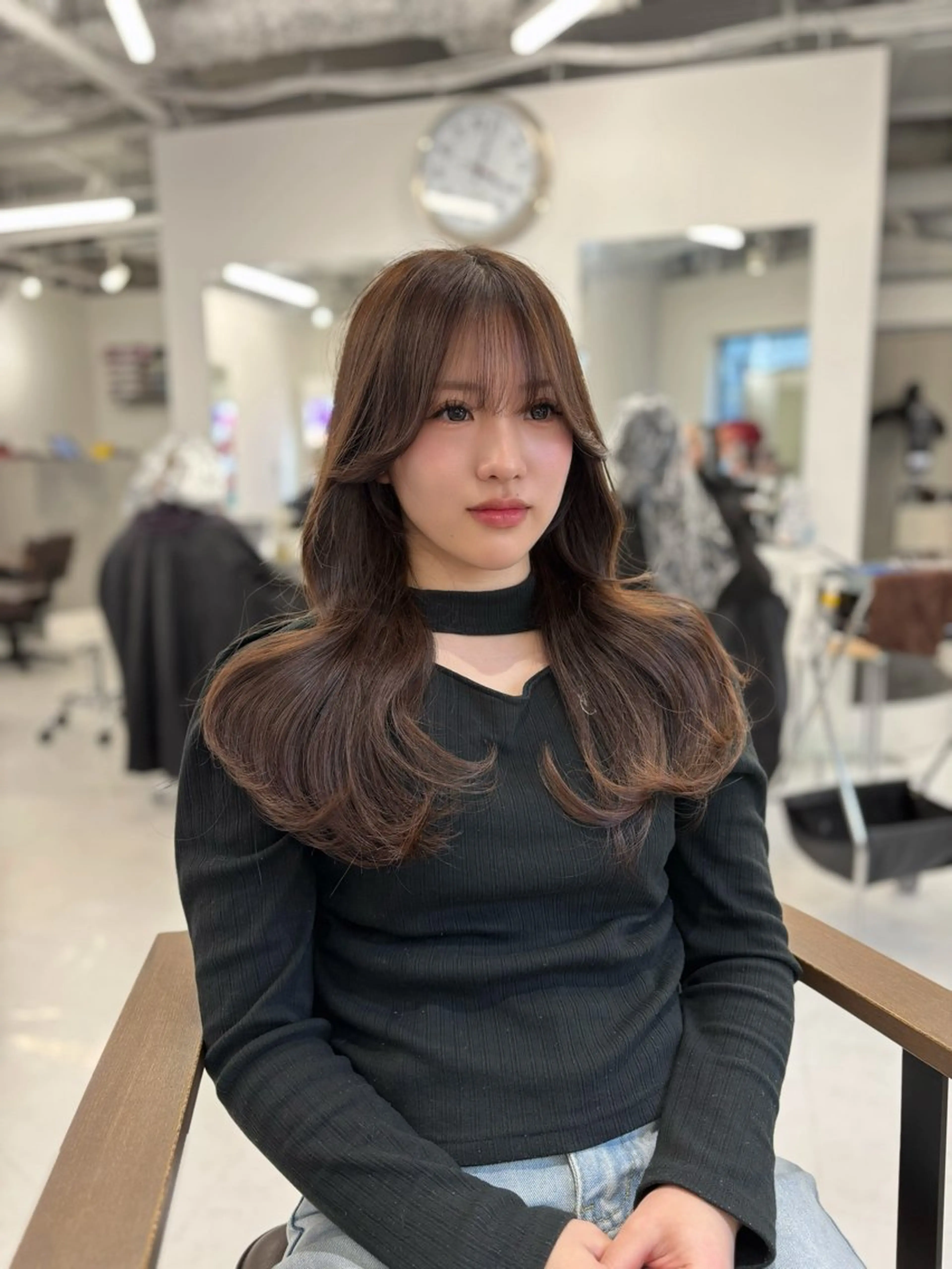 セミロング カラー カット ヘアカラー 赤みなしカラー/梅田 /レイヤー/IORIのヘアスタイル