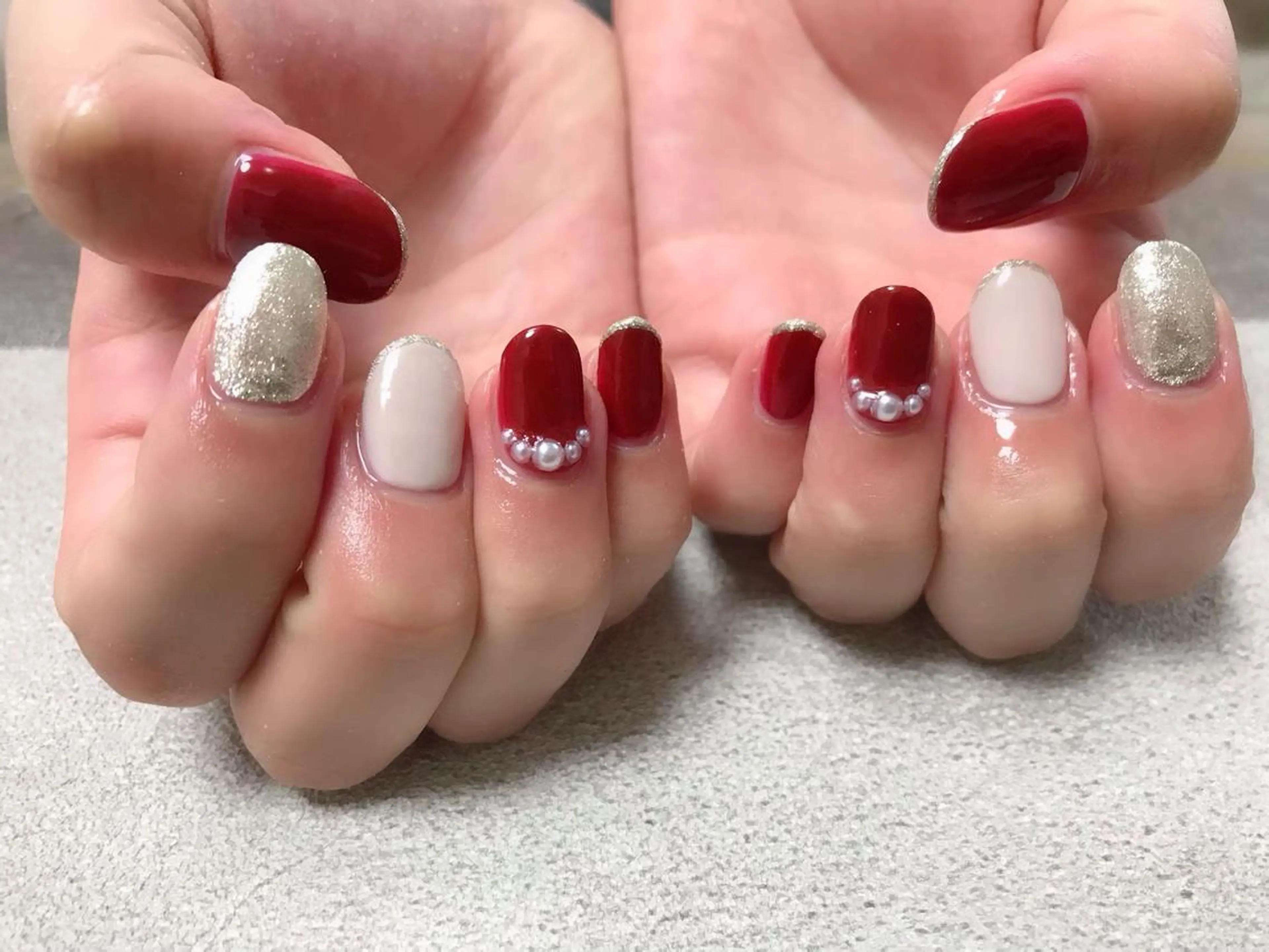 ネイル 冬ネイル クリスマス kikinail 溝の口のネイルデザイン