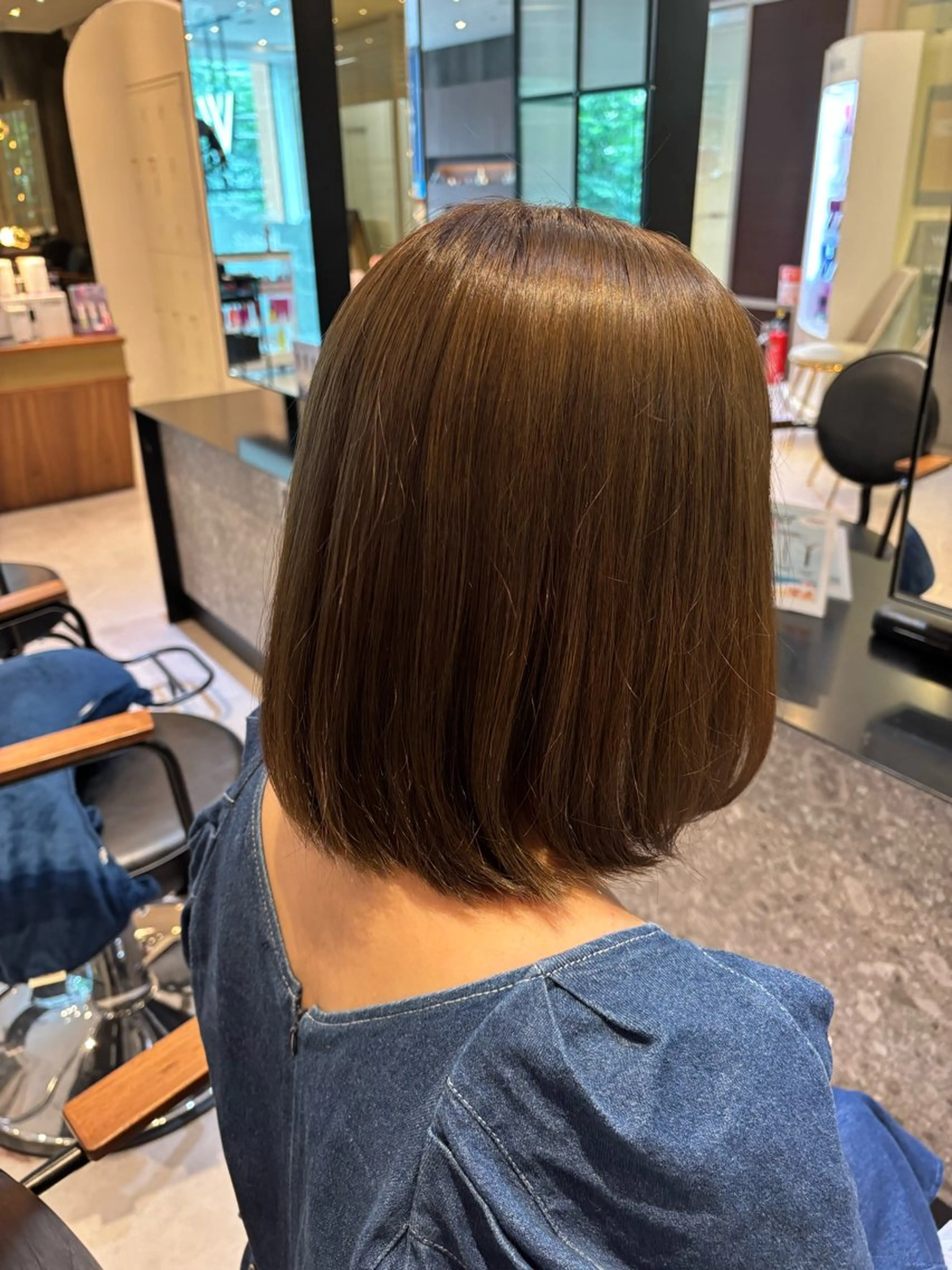 ミディアム カラー ベージュカラー オリーブベージュ ヘアカラー カラー/髪質改善 トリートメント/優果のヘアスタイル
