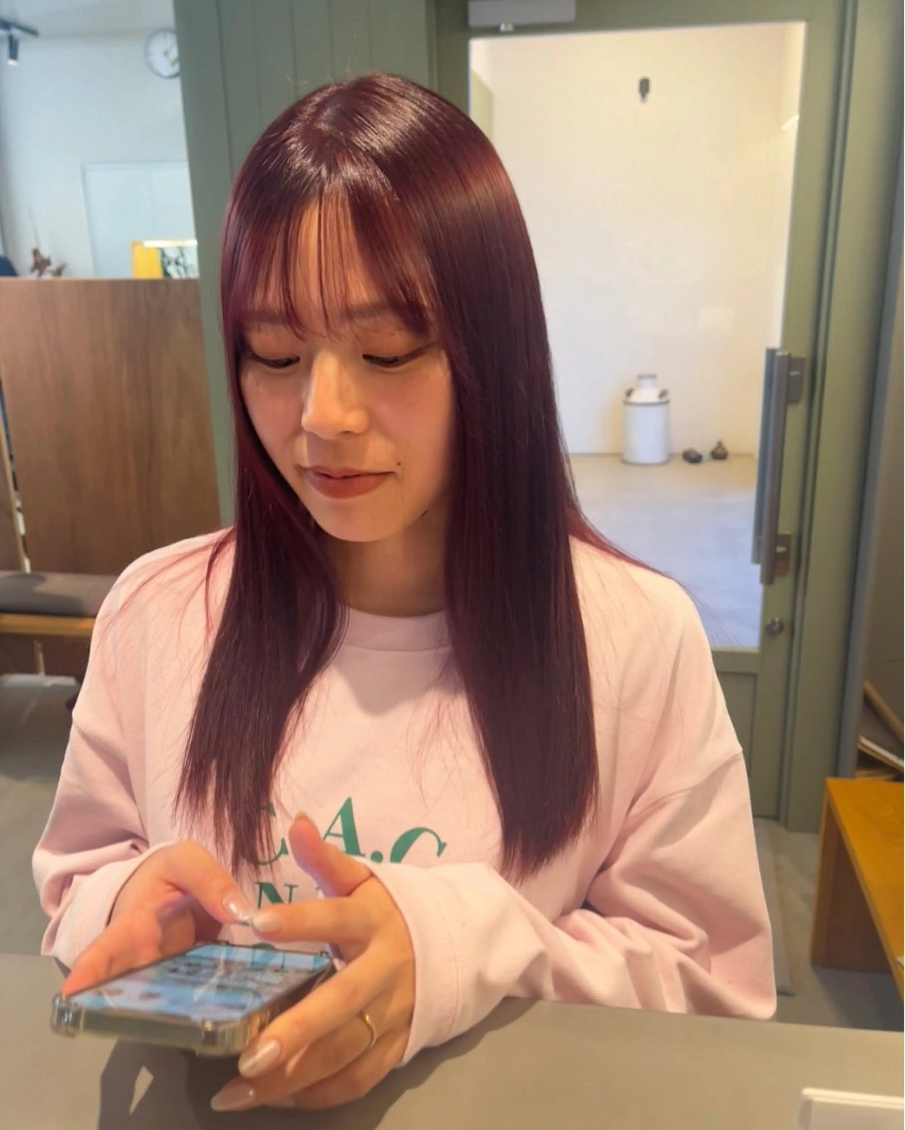 ロング カラー 林 優花のヘアスタイル