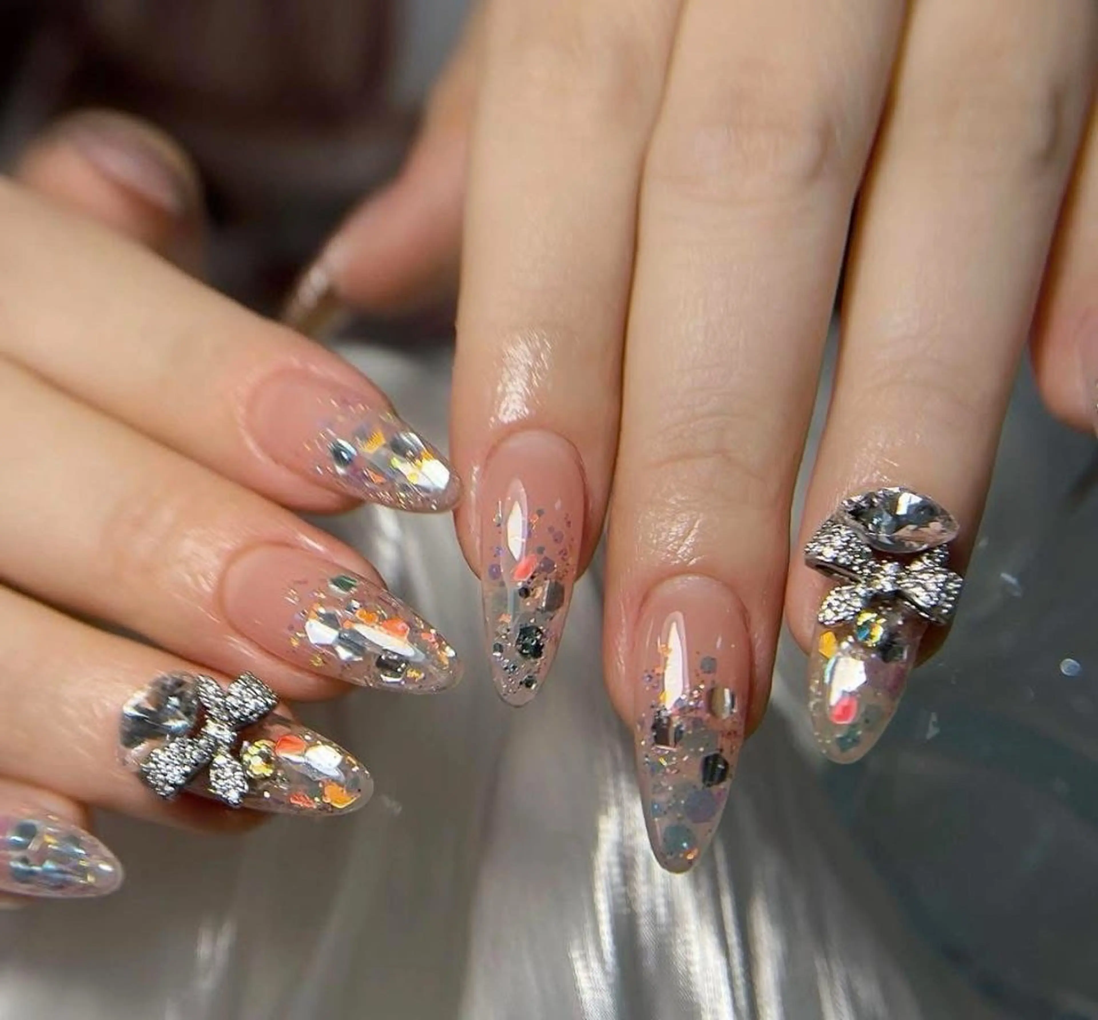 ネイル チークネイル ジェルネイル パラジェル スカルプネイル 春ネイル ハンドネイル MOCHI NAIL 川越東口のネイルデザイン