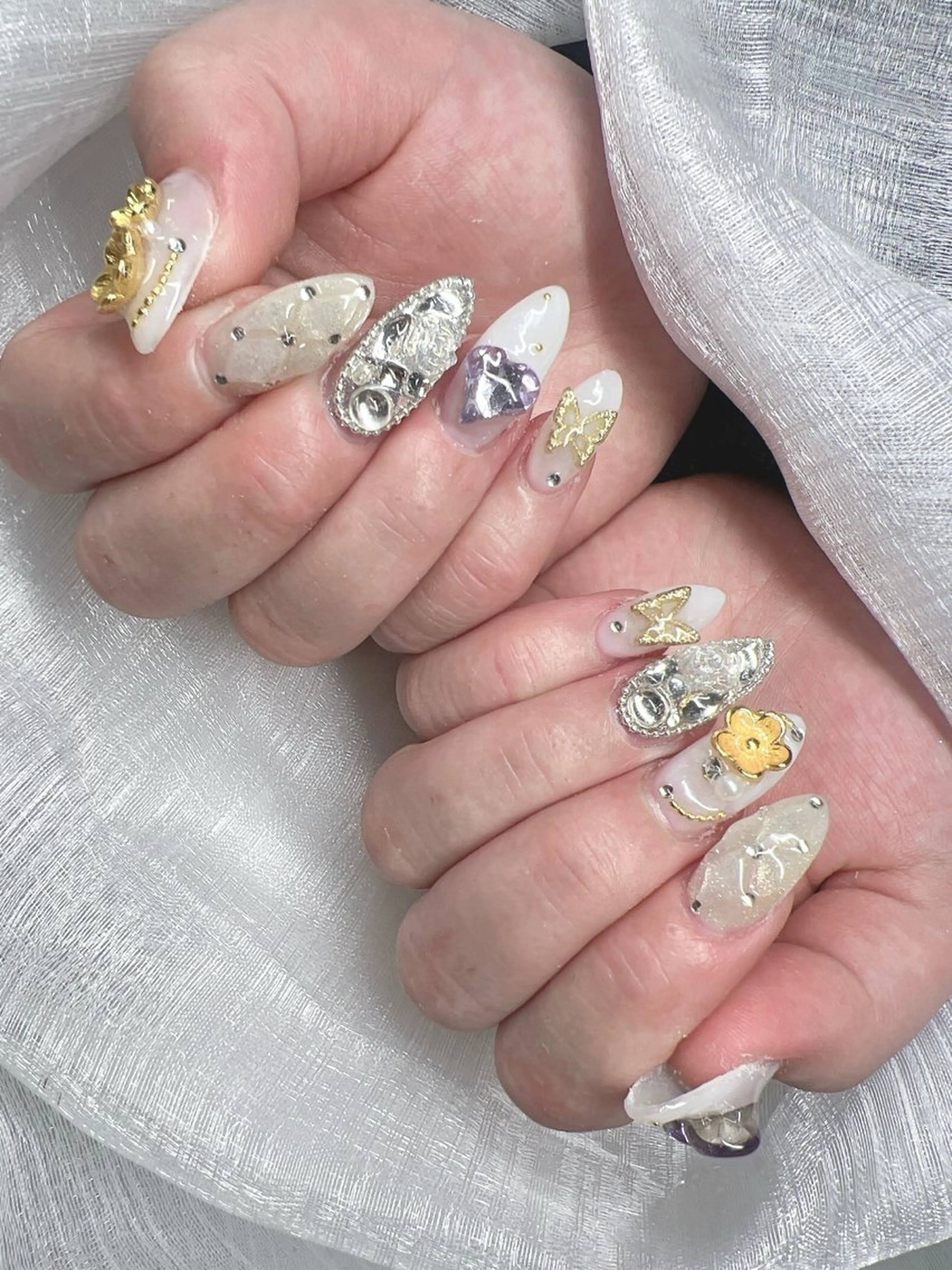 ネイル ハンドネイル Lee Nails チップ長さだし専門店のネイルデザイン