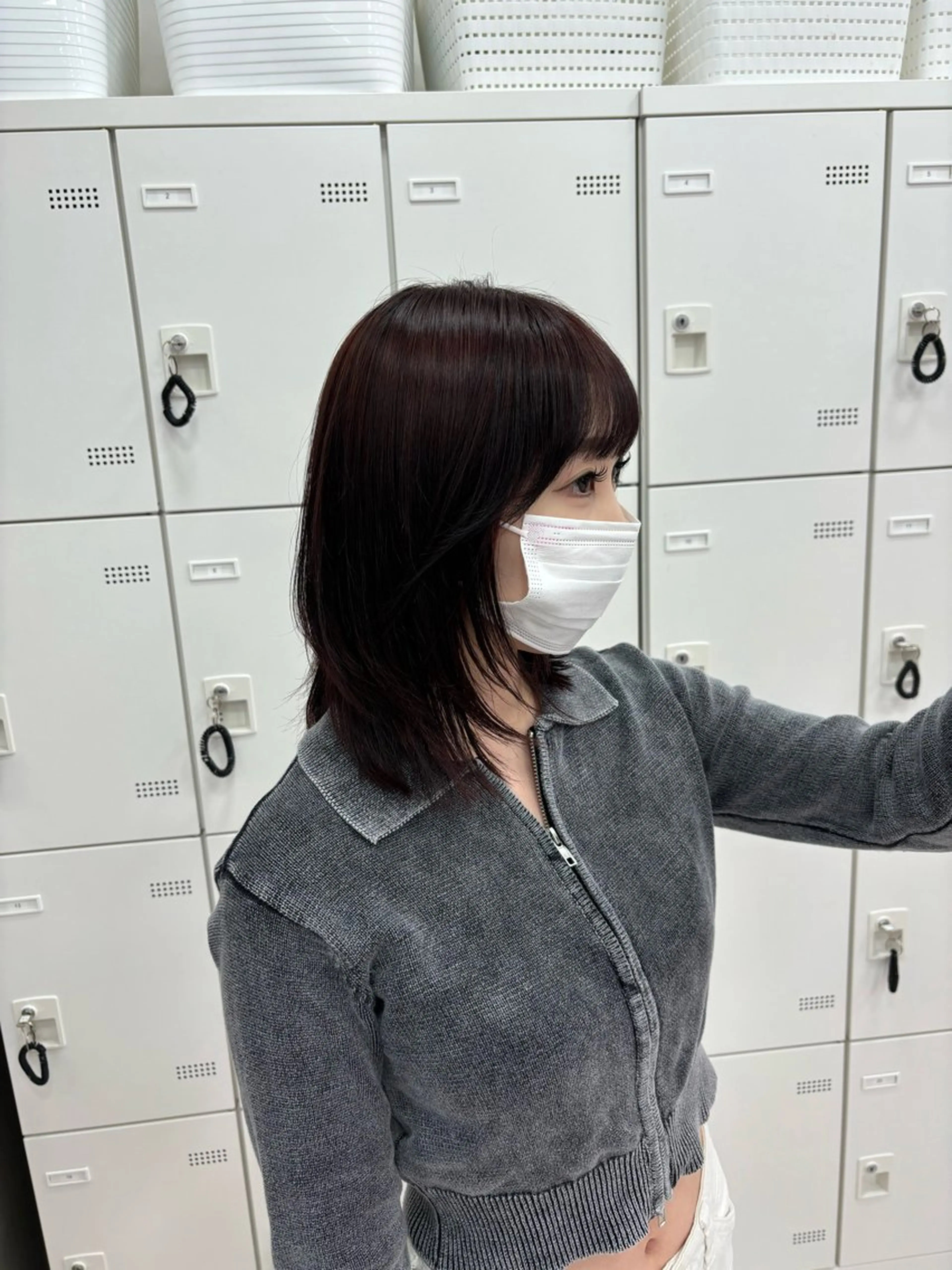 ミディアム カラー カット ヘアカラー トリートメント ヘッドスパ ヘアセット 表参道ハッシュカット レイヤー/リノンのヘアスタイル