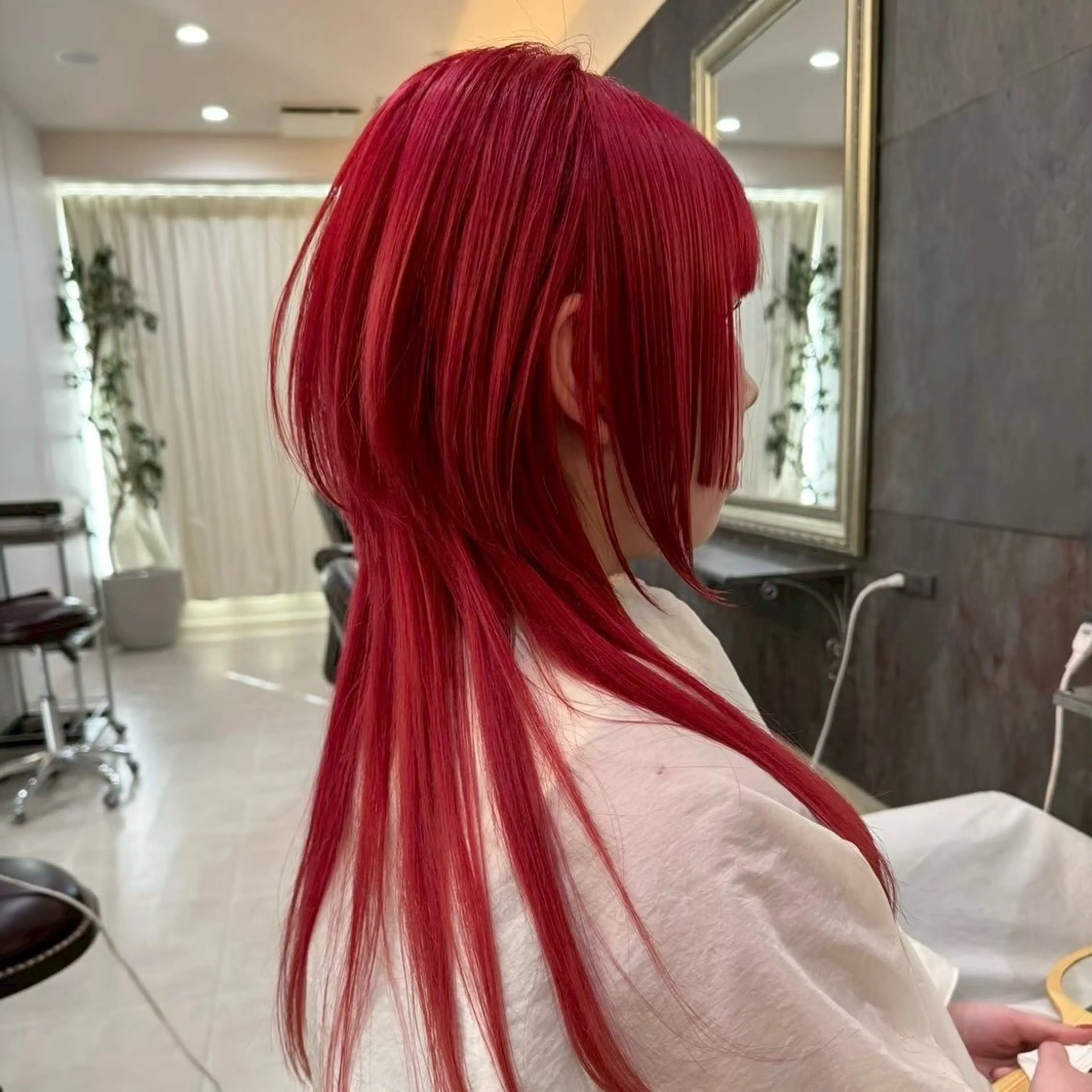 ロング カラー カット ヘアカラー トリートメント ハイトーン/ウルフ/ レイヤー/Asukaのヘアスタイル