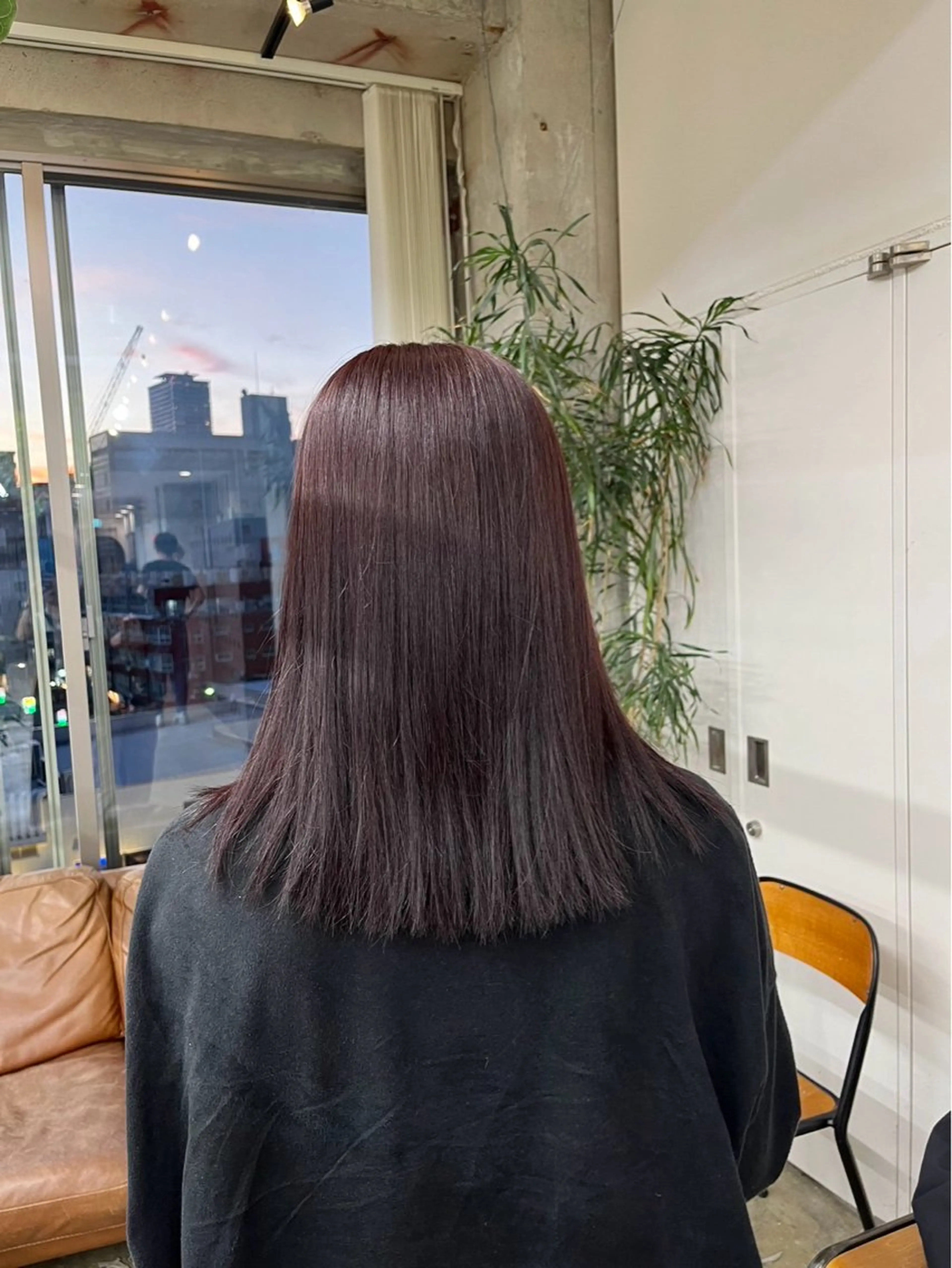 セミロング ヘアカラー トリートメント 松井ゆら/ 酸性ストレート/暖色のヘアスタイル