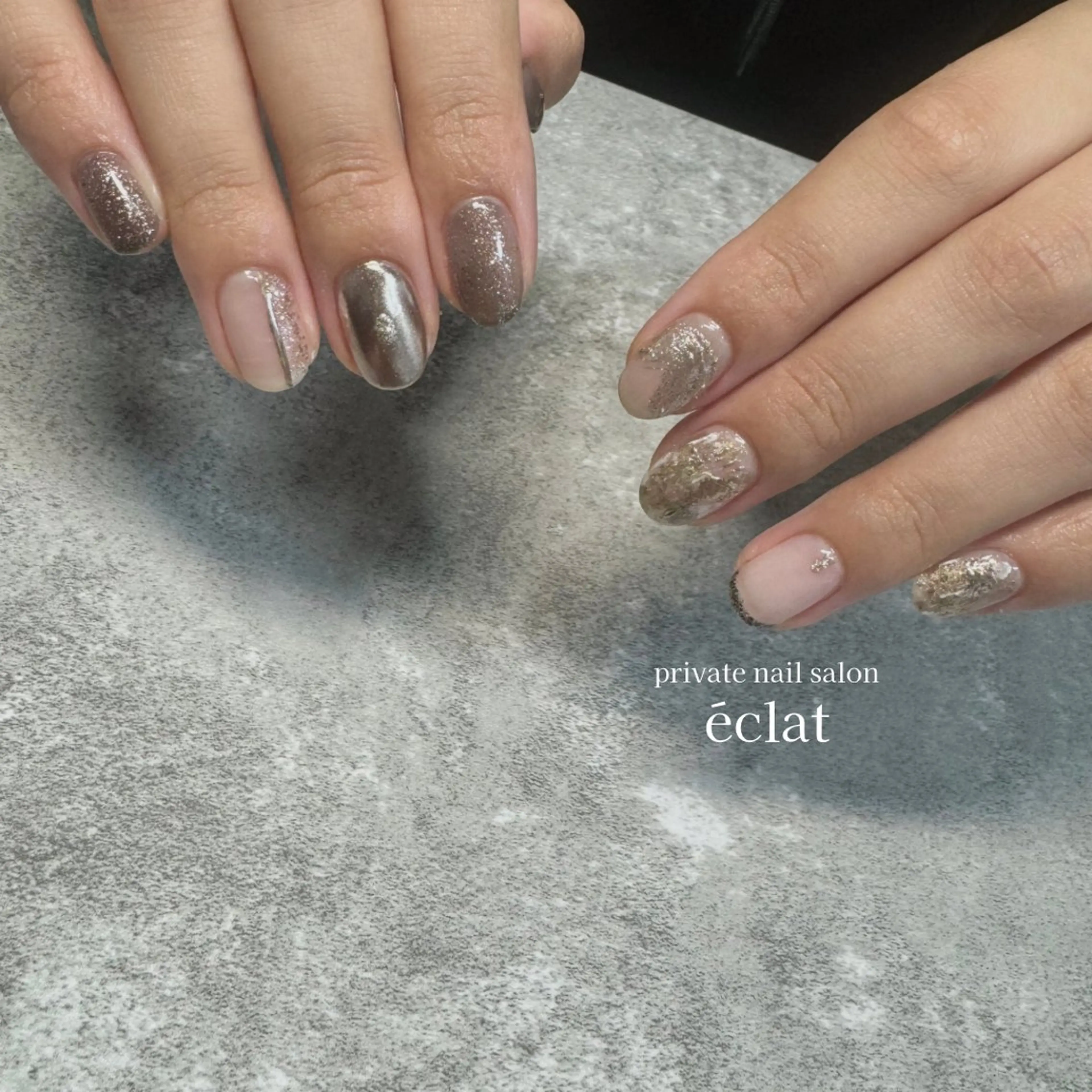 ネイル ニュアンスネイル nailsalon éclatのネイルデザイン
