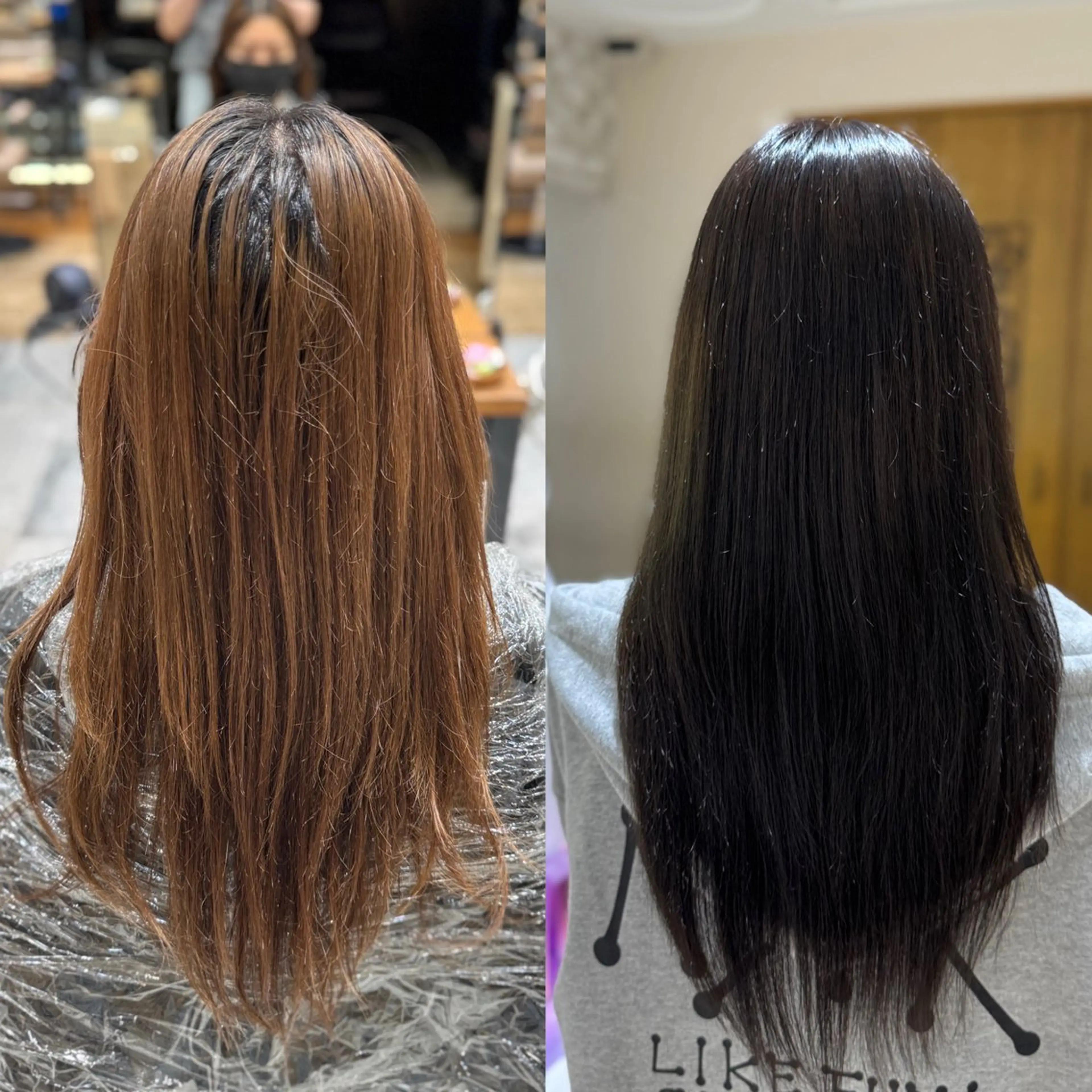 セミロング カラー セミロングパーマ ベージュカラー ブリーチ ブラウンカラー ショコラベージュ ヘアカラー 新宿透明感カラー 髪質改善/吉川怜奈のヘアスタイル