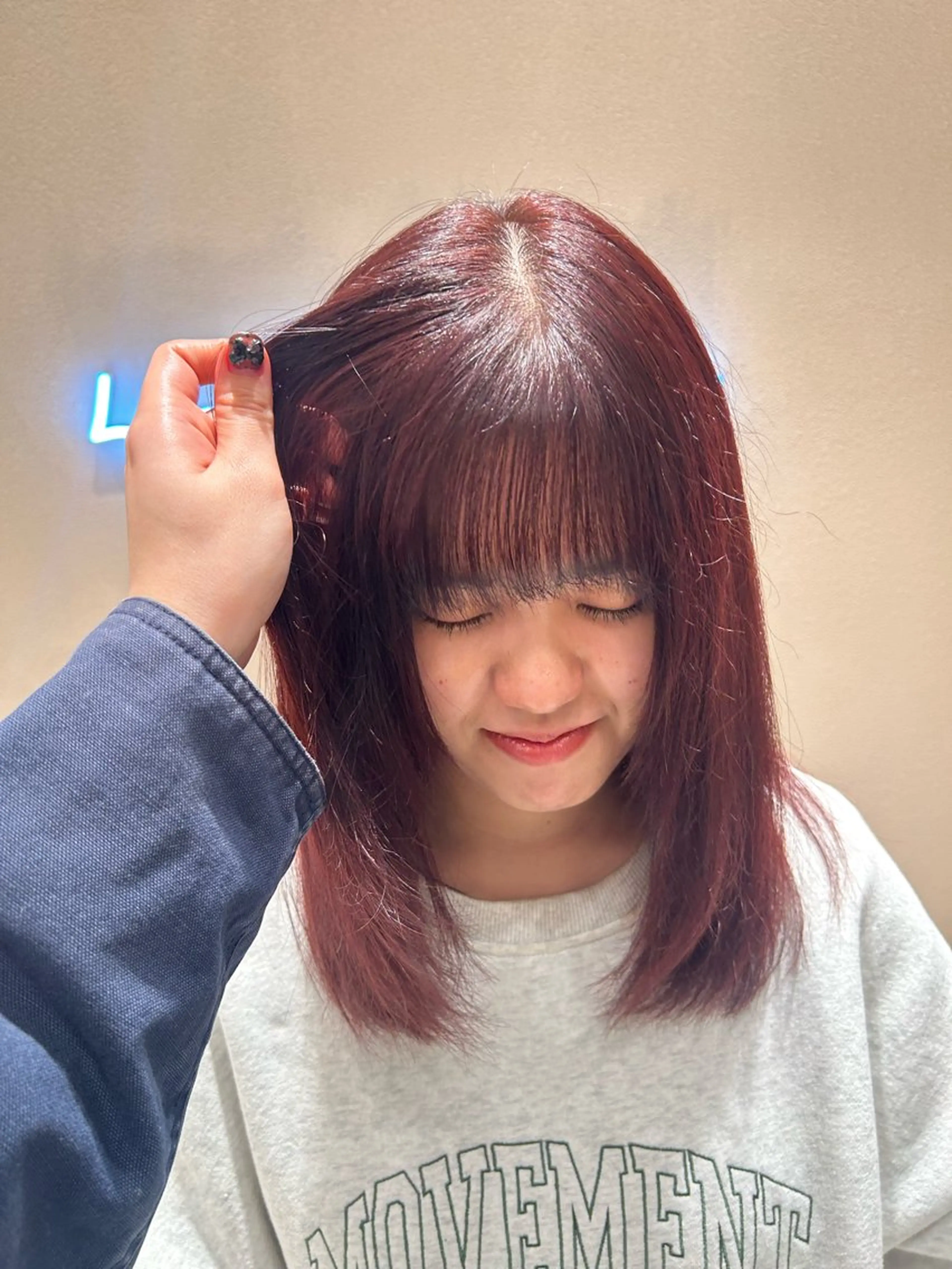 カラー 暖色カラ-ෆ˚顔周り 🎀ོ白岩亜実🎀ོのヘアスタイル