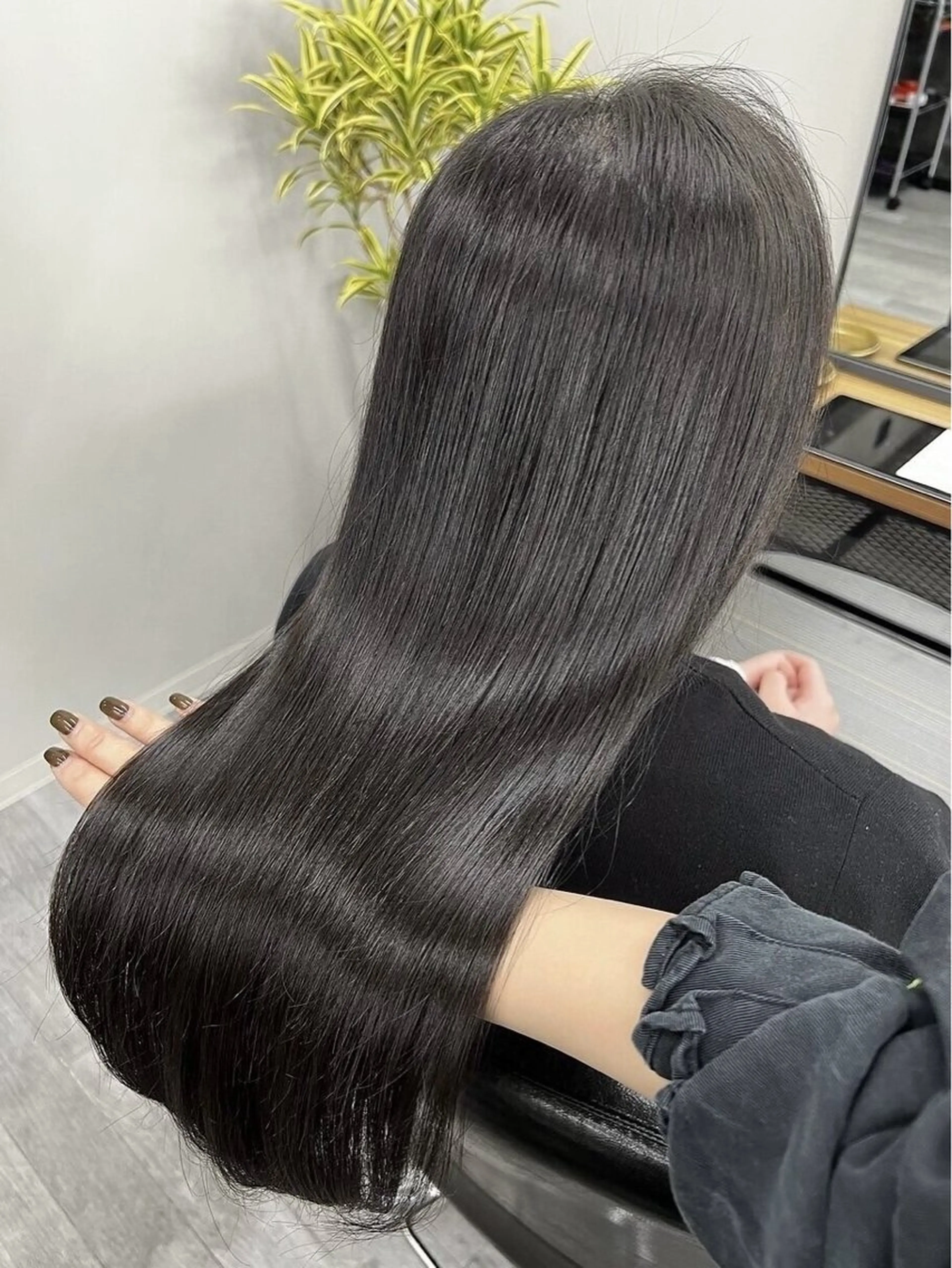 ロング ショートボブ ボブ ハイライト レイヤーカット 縮毛矯正 カット 縮毛矯正 トリートメント SUZU/岡山/矯正 ブリーチ/レイヤーのヘアスタイル