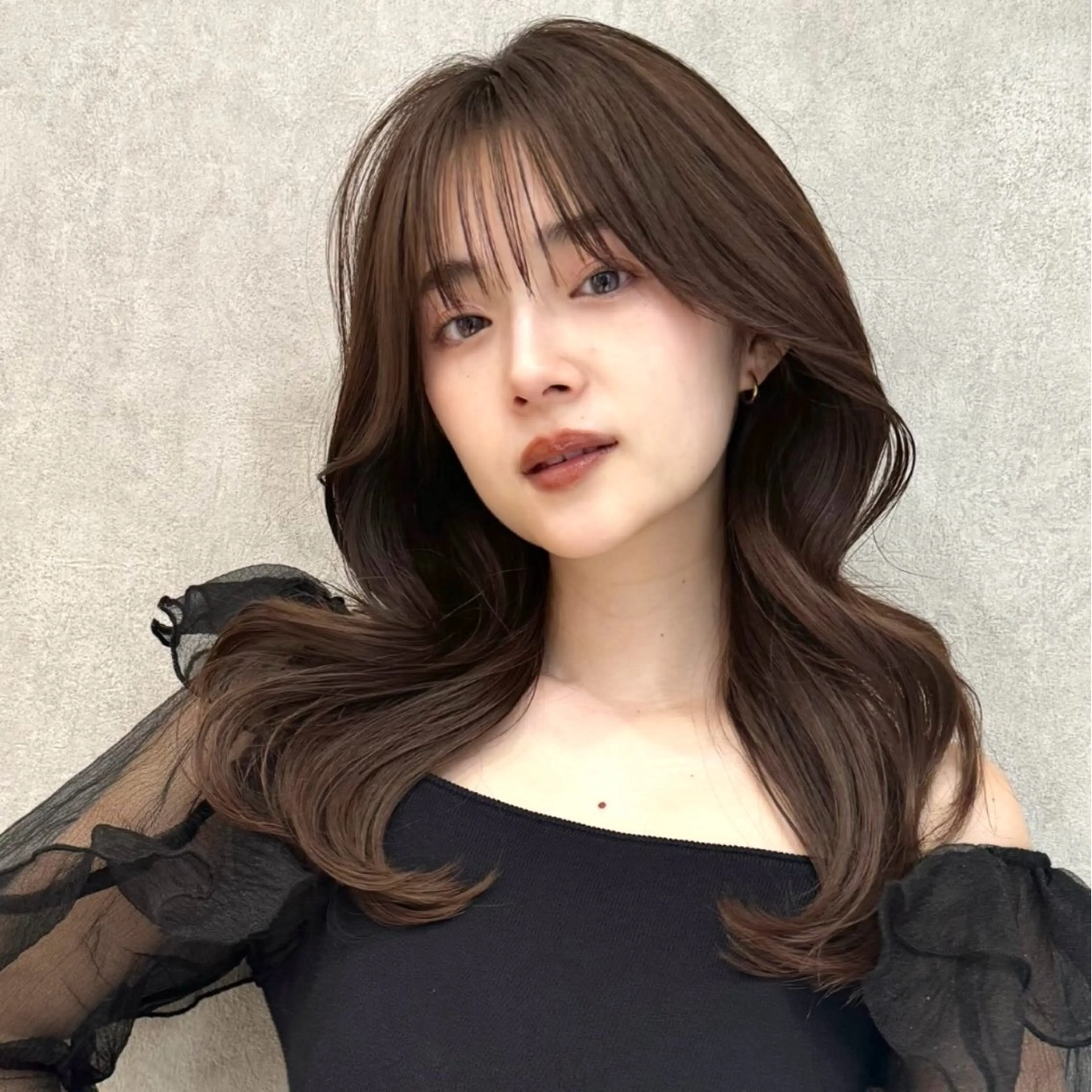 ロング カラー カット ヘアセット レイヤー🤍 ベージュ🤍　聖奈のヘアスタイル