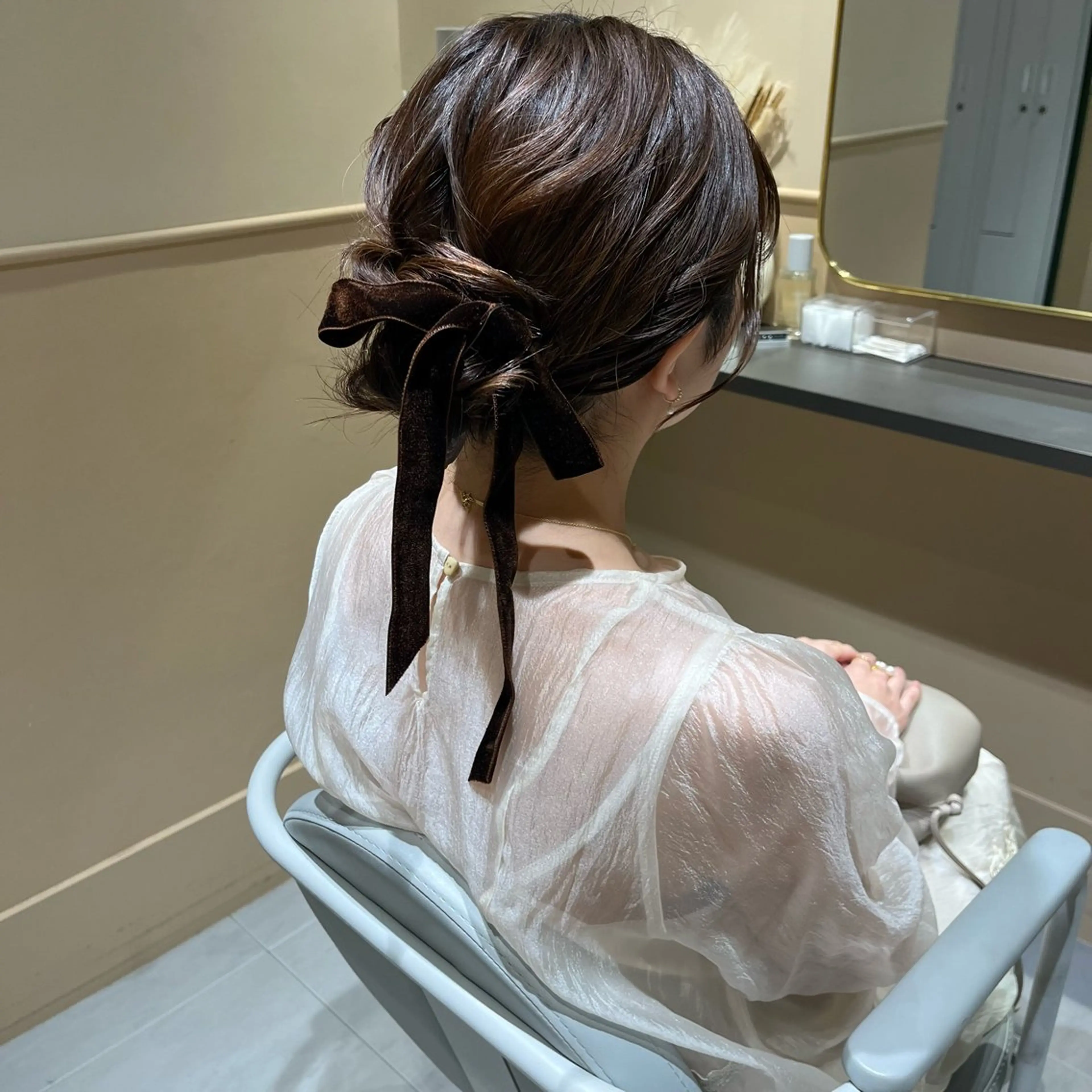 セミロング ヘアアレンジ ヘアセット 🫧tomoka 透明感カラー🫧のヘアスタイル