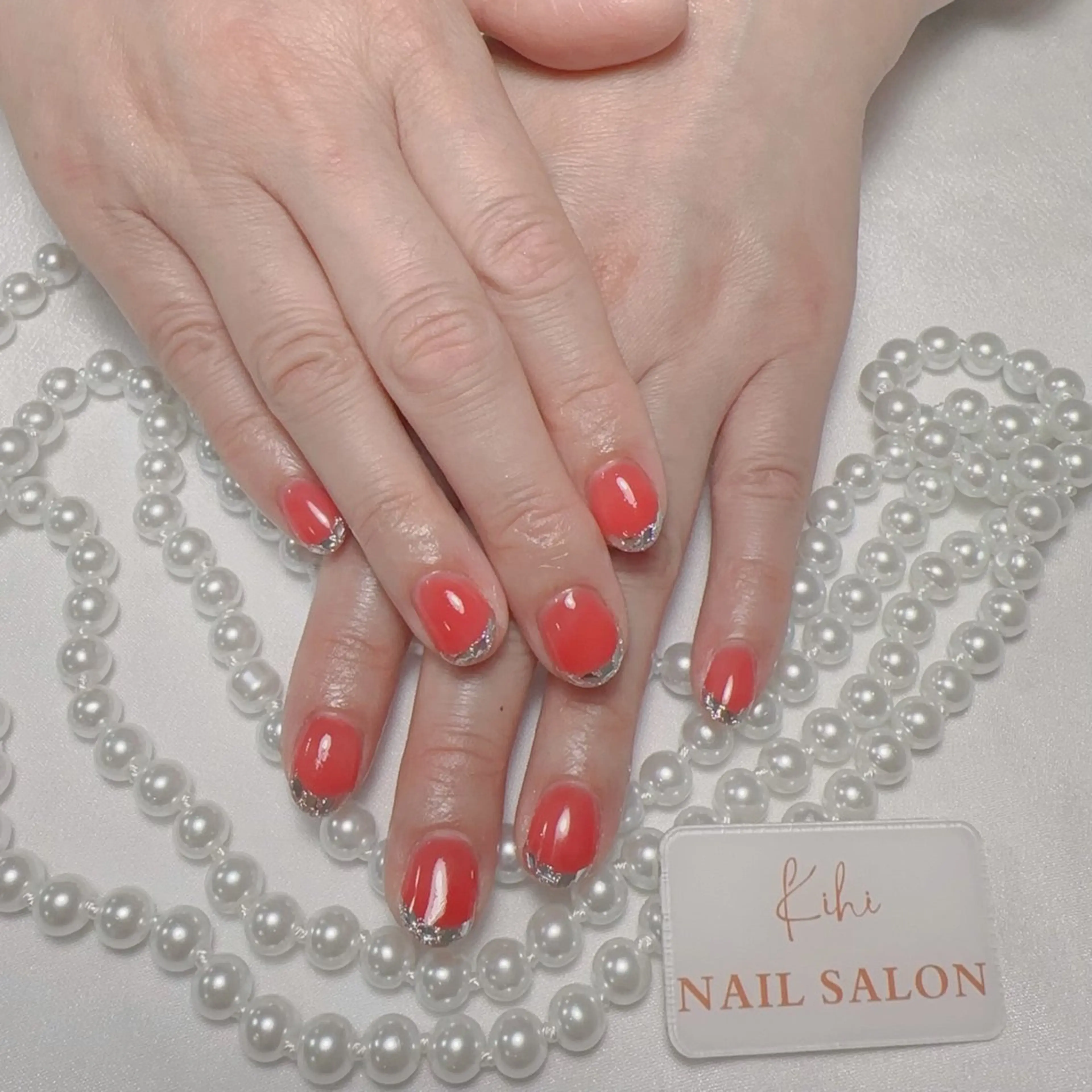 ネイル アートネイル フレンチネイル ジェルネイル グラデーション 韓国ネイル ハンドネイル さくら💮💮 【オフ無料】のネイルデザイン