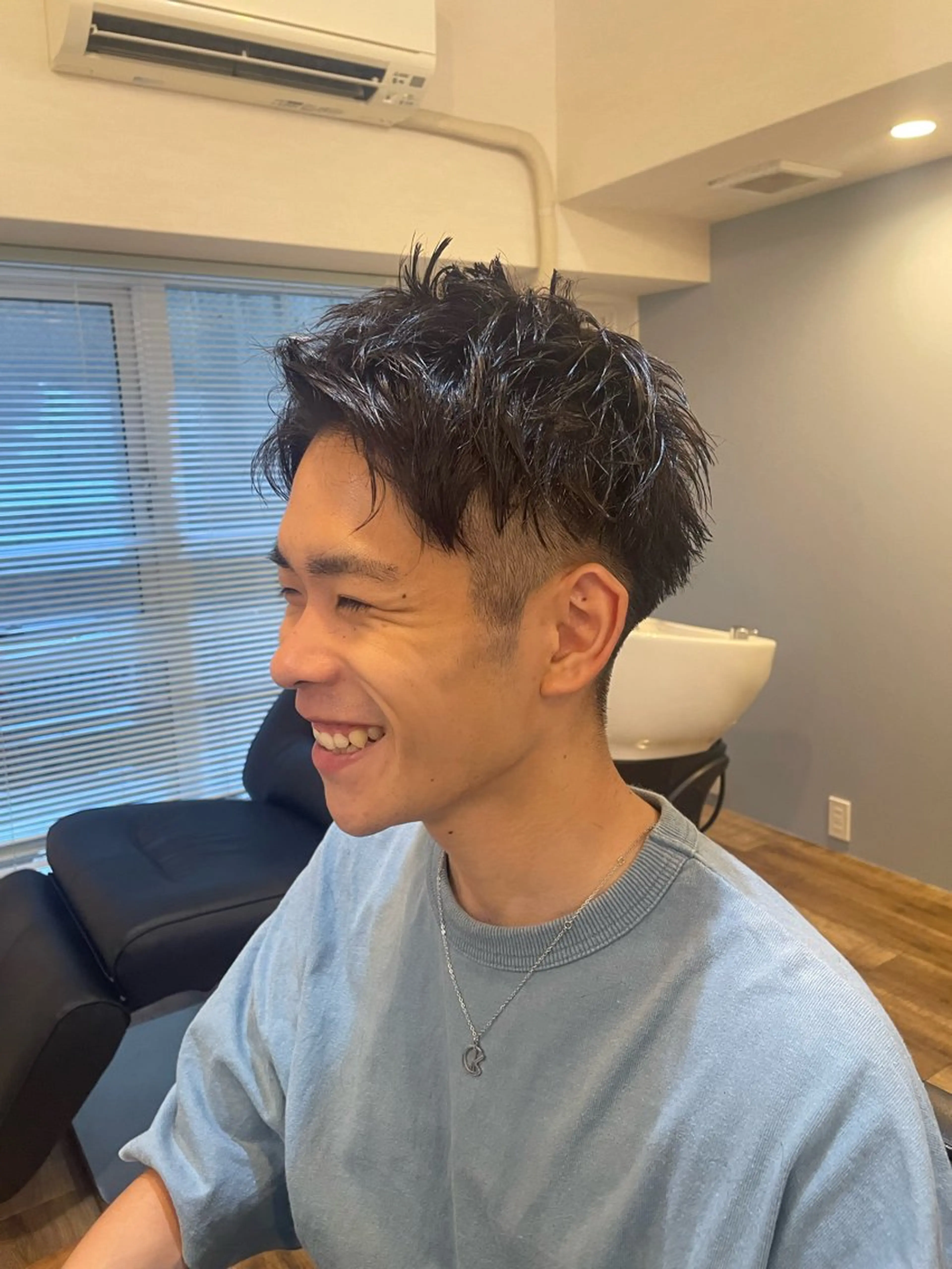 メンズ センターパート マッシュ メンズパーマ メンズツイストパーマ ツーブロック カット ヘアセット フリーランスシェアサロンルレイル所属・心斎橋/メンズ /ルレイル/地形真希のヘアスタイル