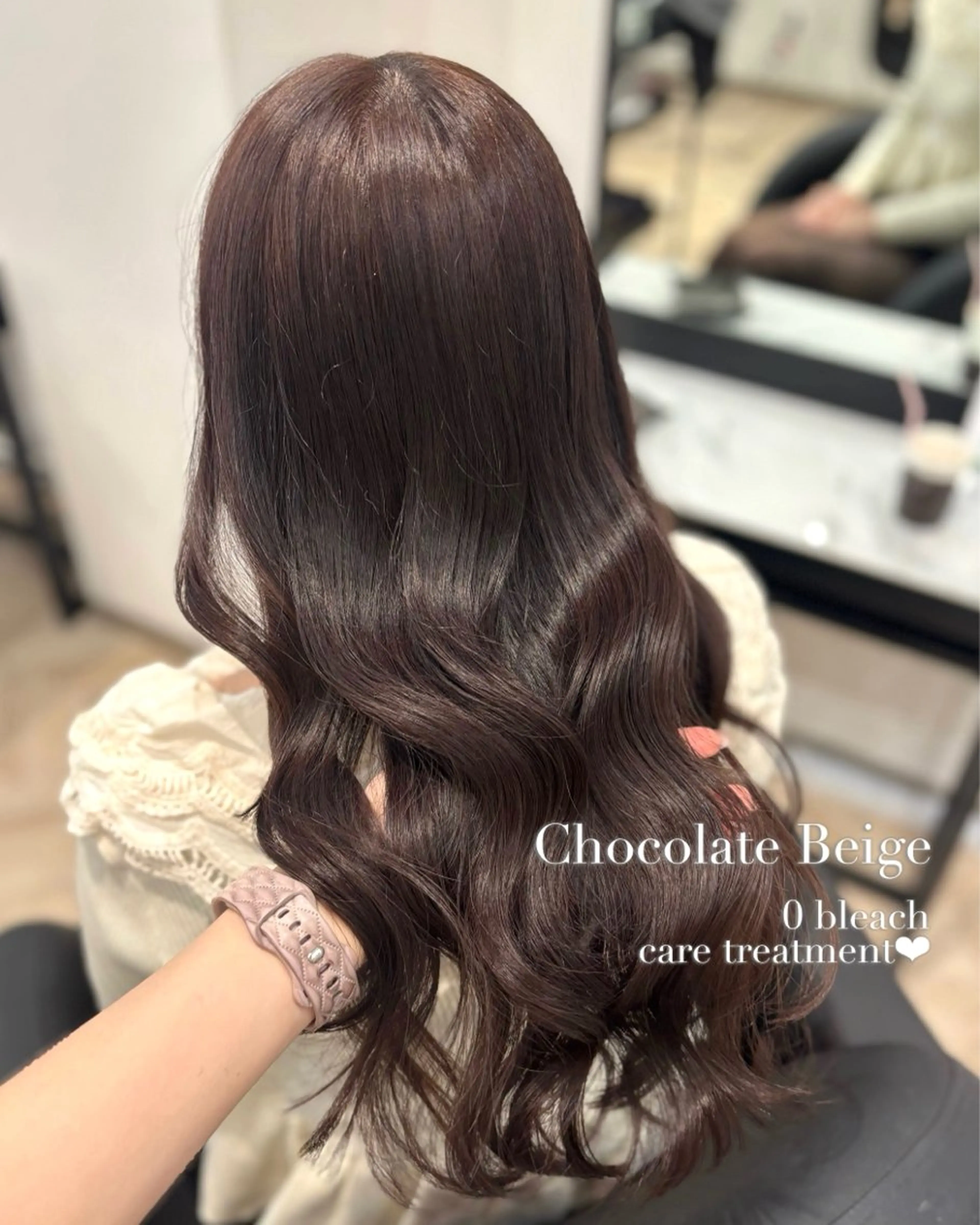 ロング カラー ベージュカラー カット ヘアカラー トリートメント 𝒎𝒐𝒆🩰 名駅/ヘアメ/暖色♡のヘアスタイル