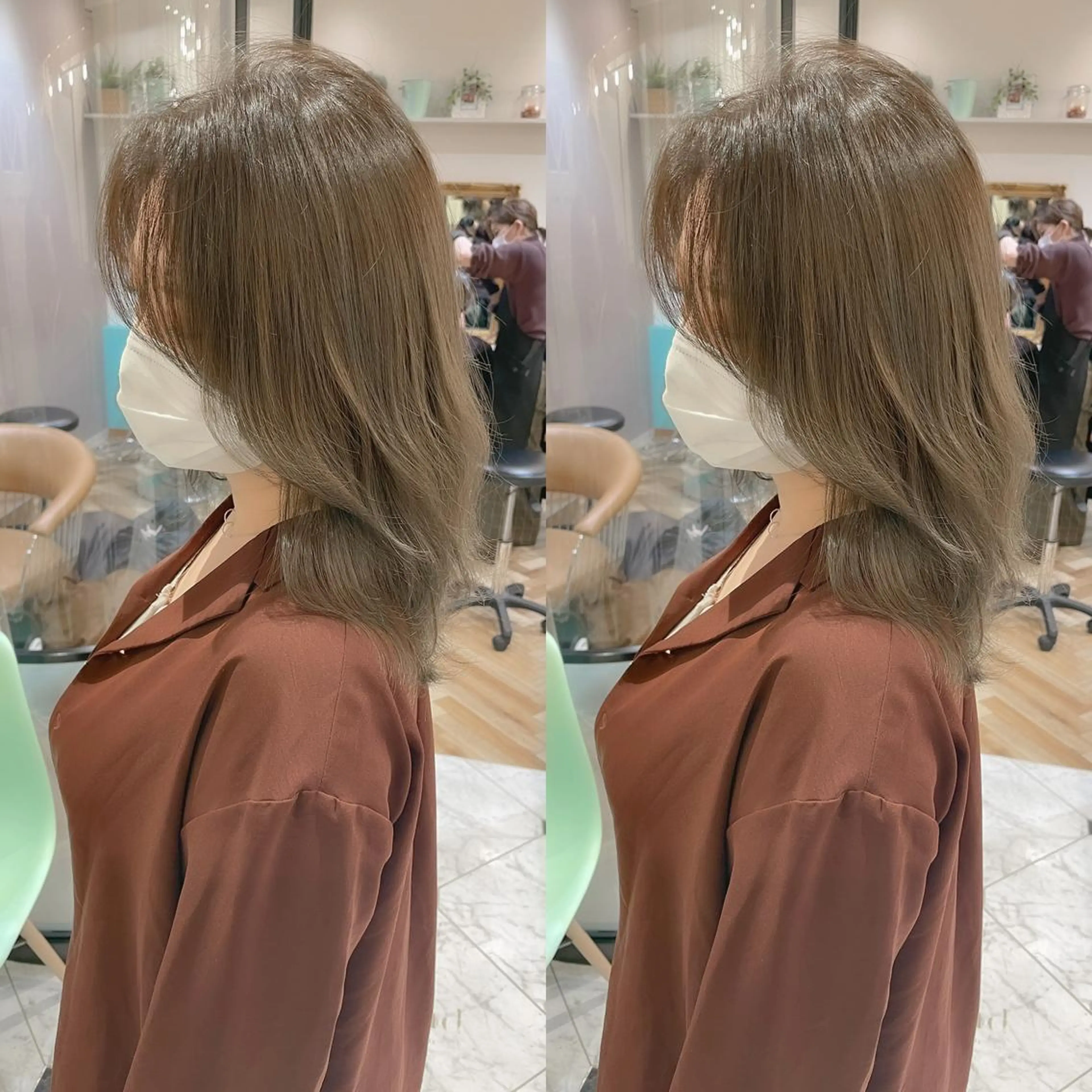 セミロング カット 縮毛矯正 トリートメント レイヤー/韓国ヘア 縮毛矯正🫧鈴木颯のヘアスタイル