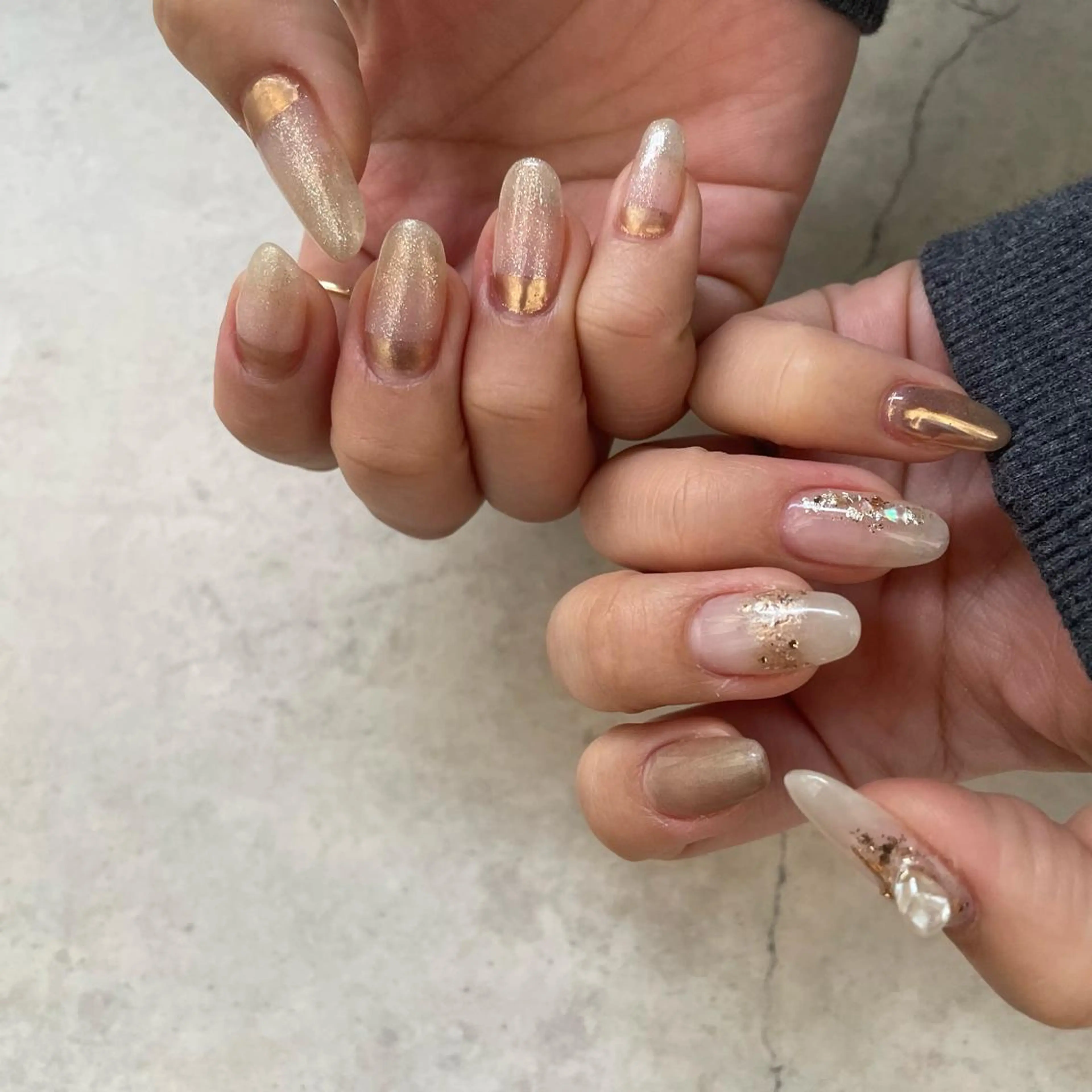 ネイル キラキラネイル ニュアンスネイル yuu nailのネイルデザイン