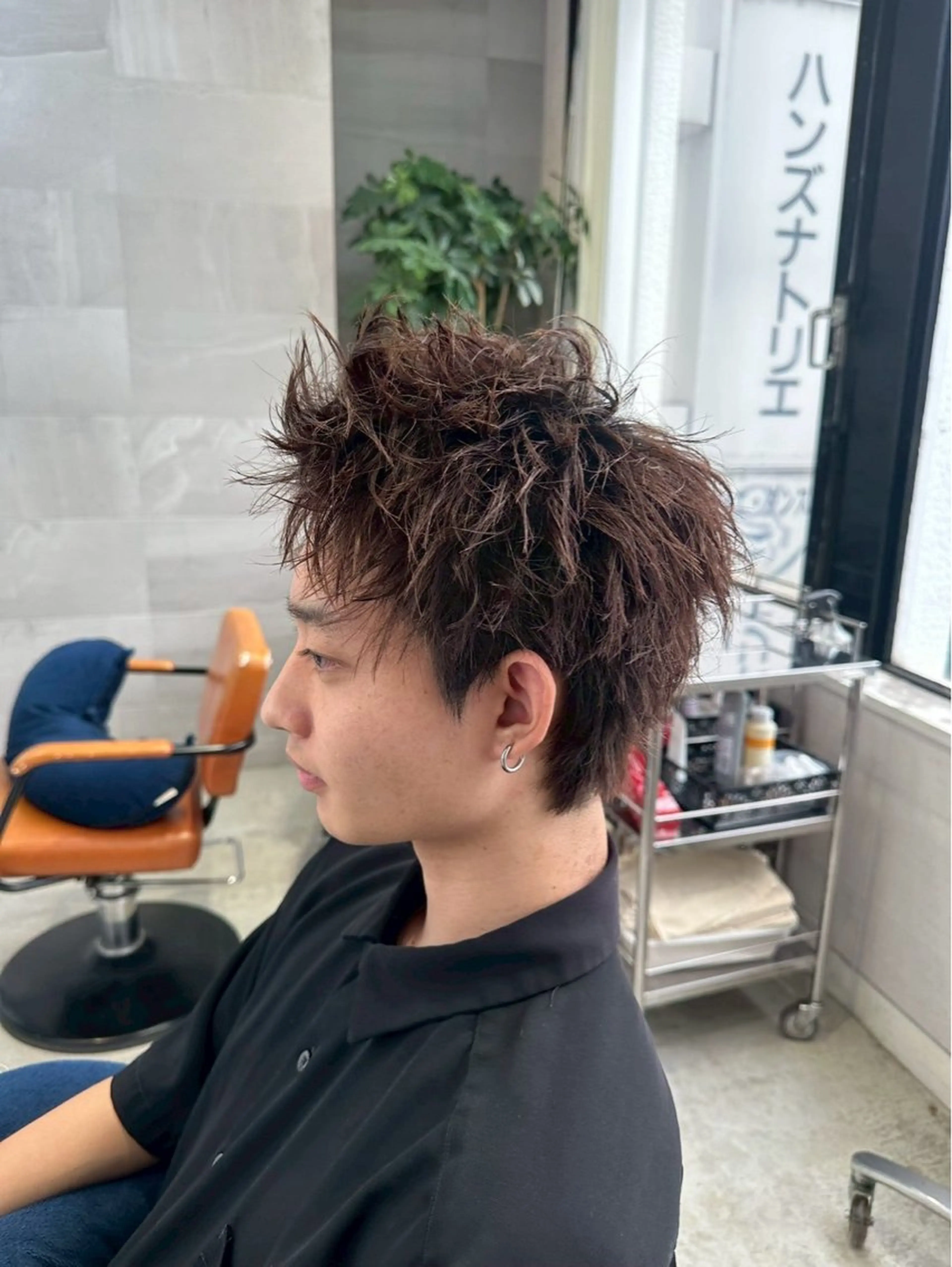 メンズ スパイキーショート メンズ専門/パーマ 特化/栄/北出瑞貴のヘアスタイル