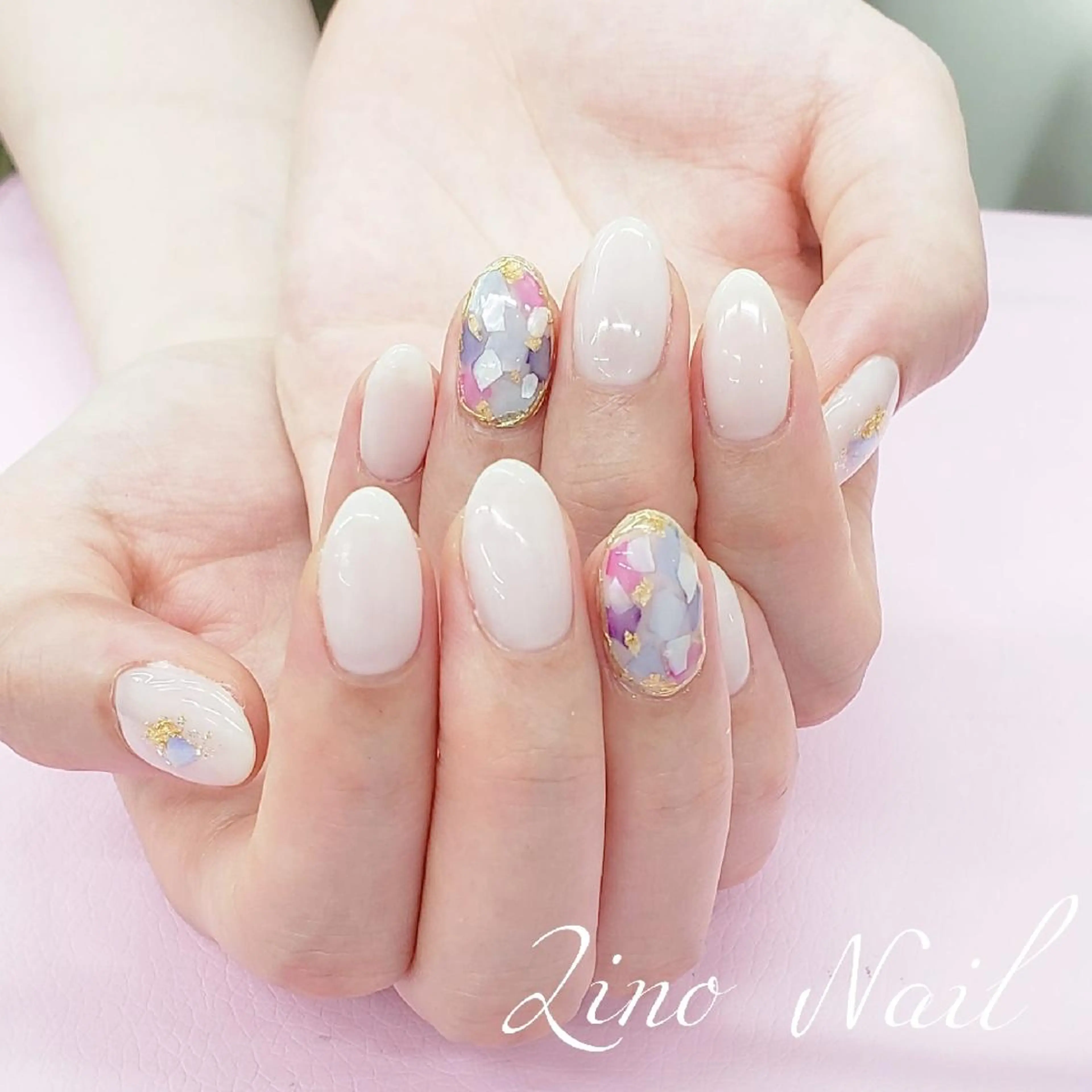 ネイル カジュアル ジェルネイル ミラーネイル ニュアンスネイル オフィスネイル ハンドネイル Lino Nailのネイルデザイン