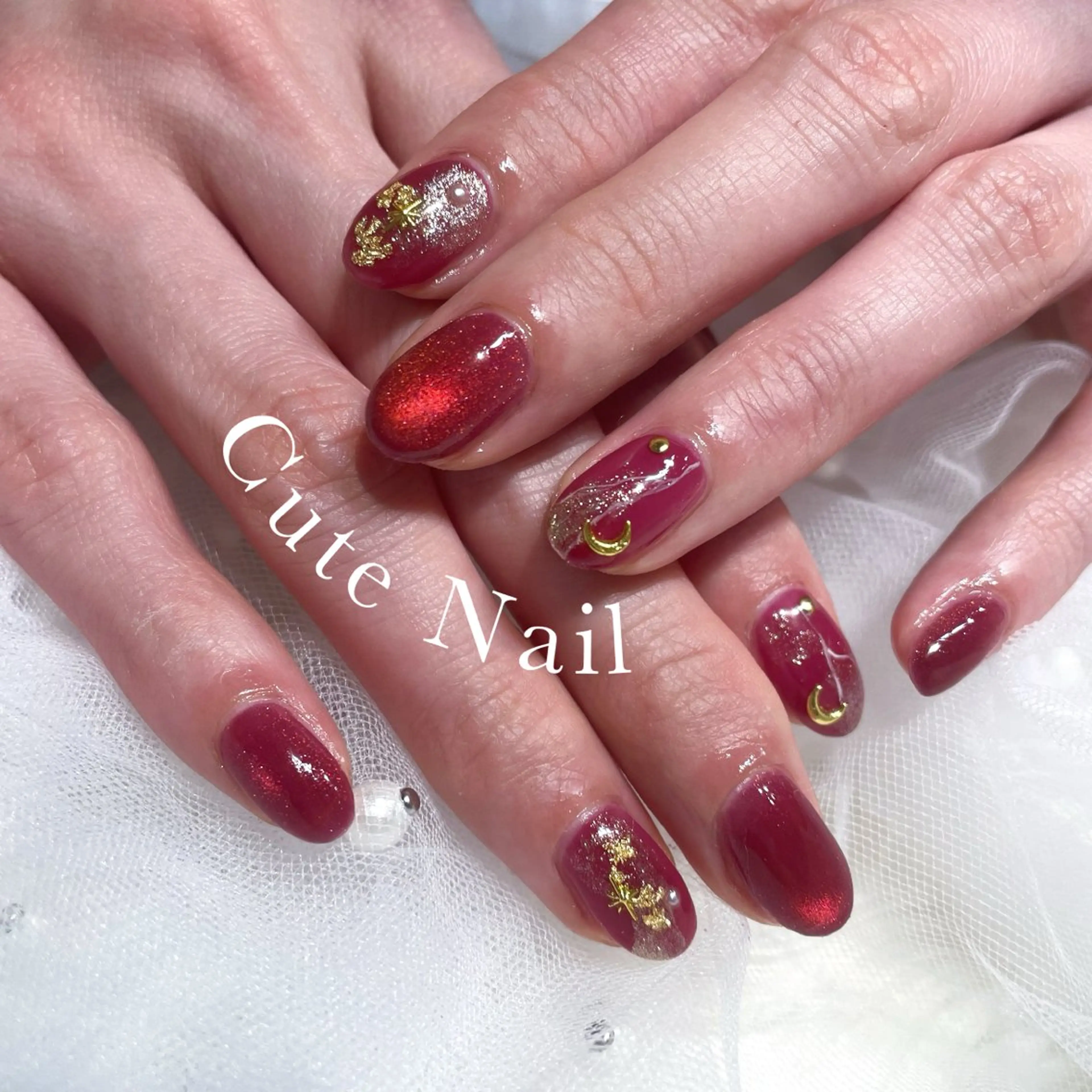 ネイル GO TODAY SHAiRE SALON原宿 Liber所属・️🫧もこ 艶感ネイル🫧のネイルデザイン