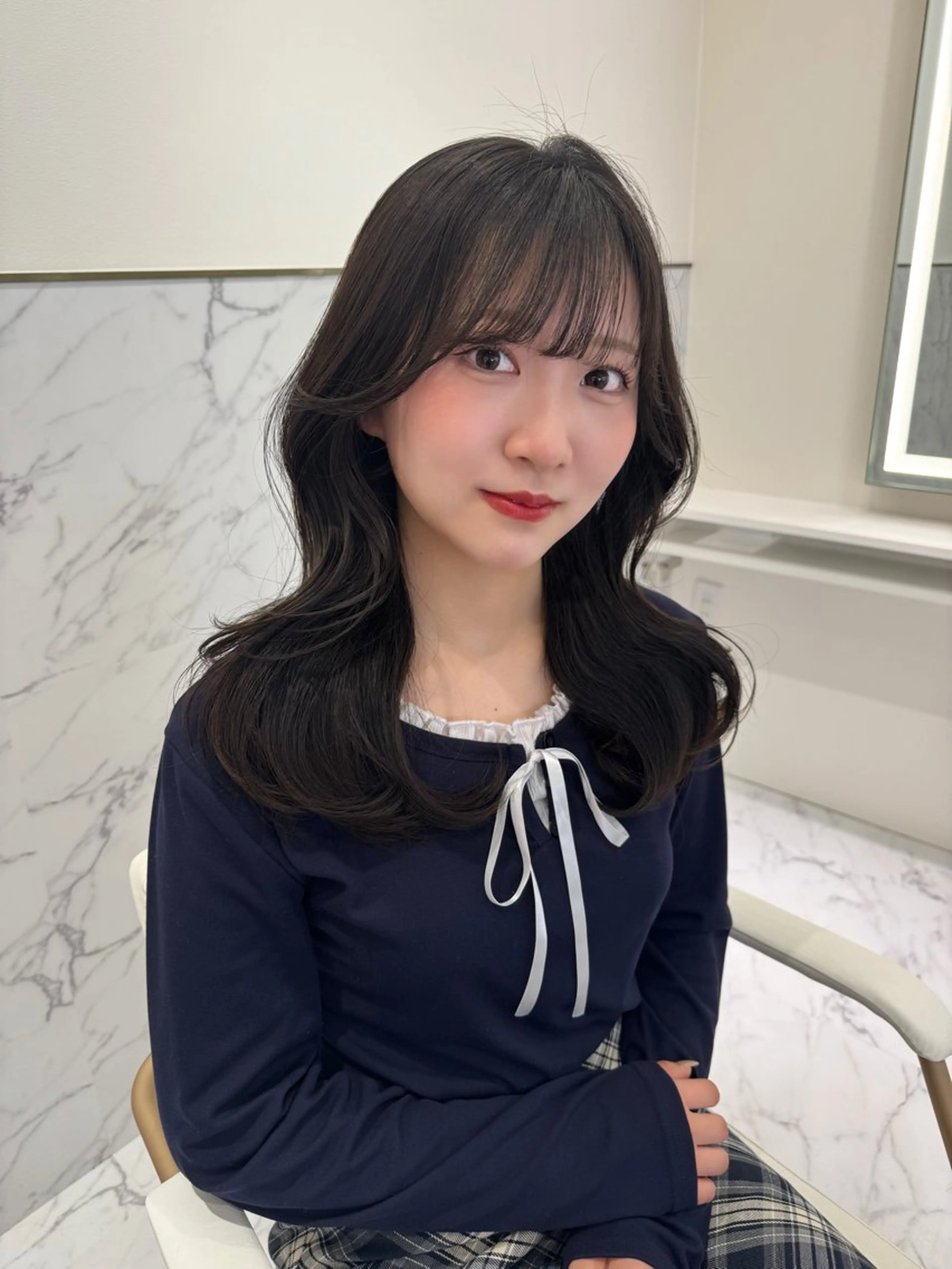 ロング カラー ヘアカラー トリートメント ParveMix🍀 藤原愛未のヘアスタイル