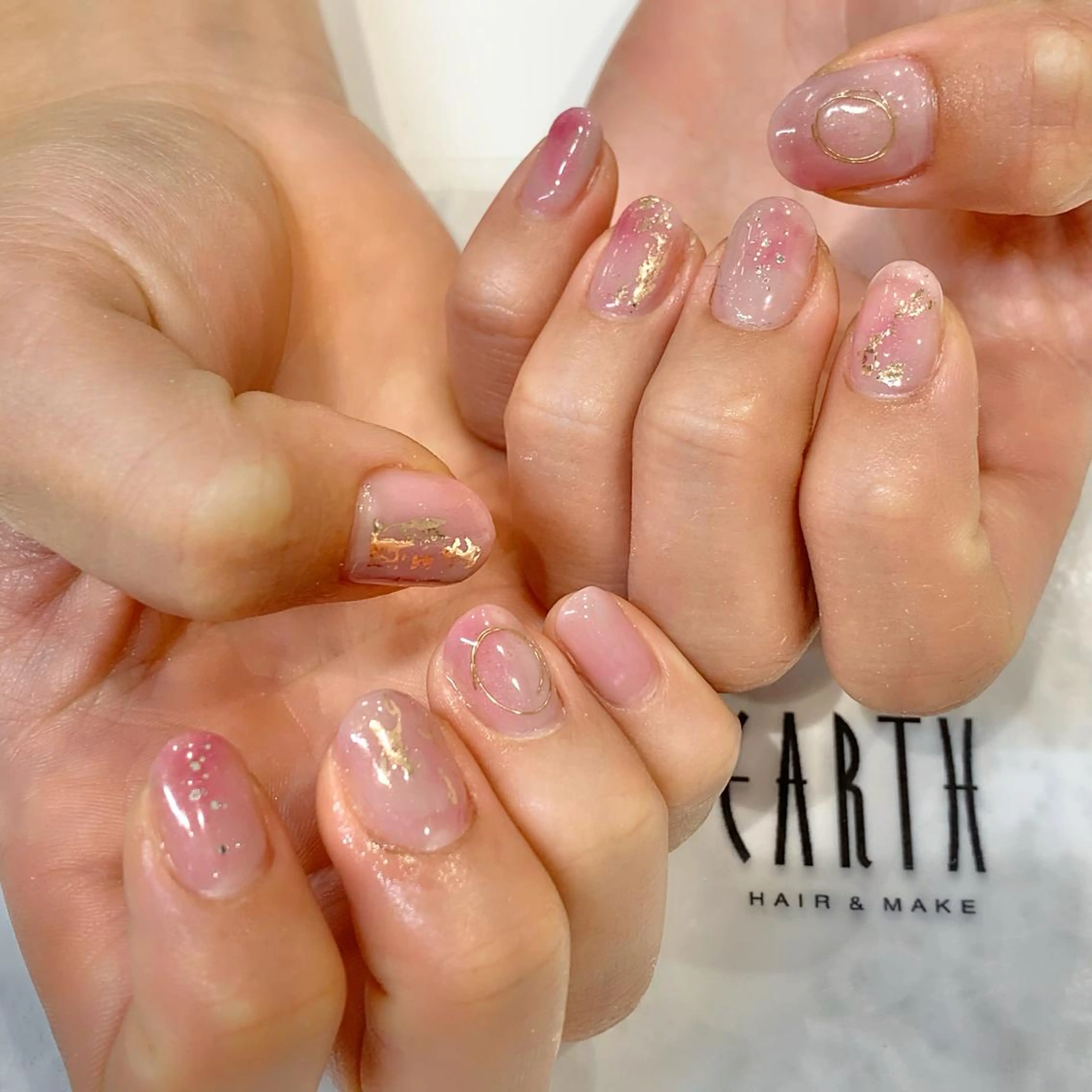 ネイル ニュアンスネイル シンプルネイル ハンドネイル 佐藤 まりえのネイルデザイン