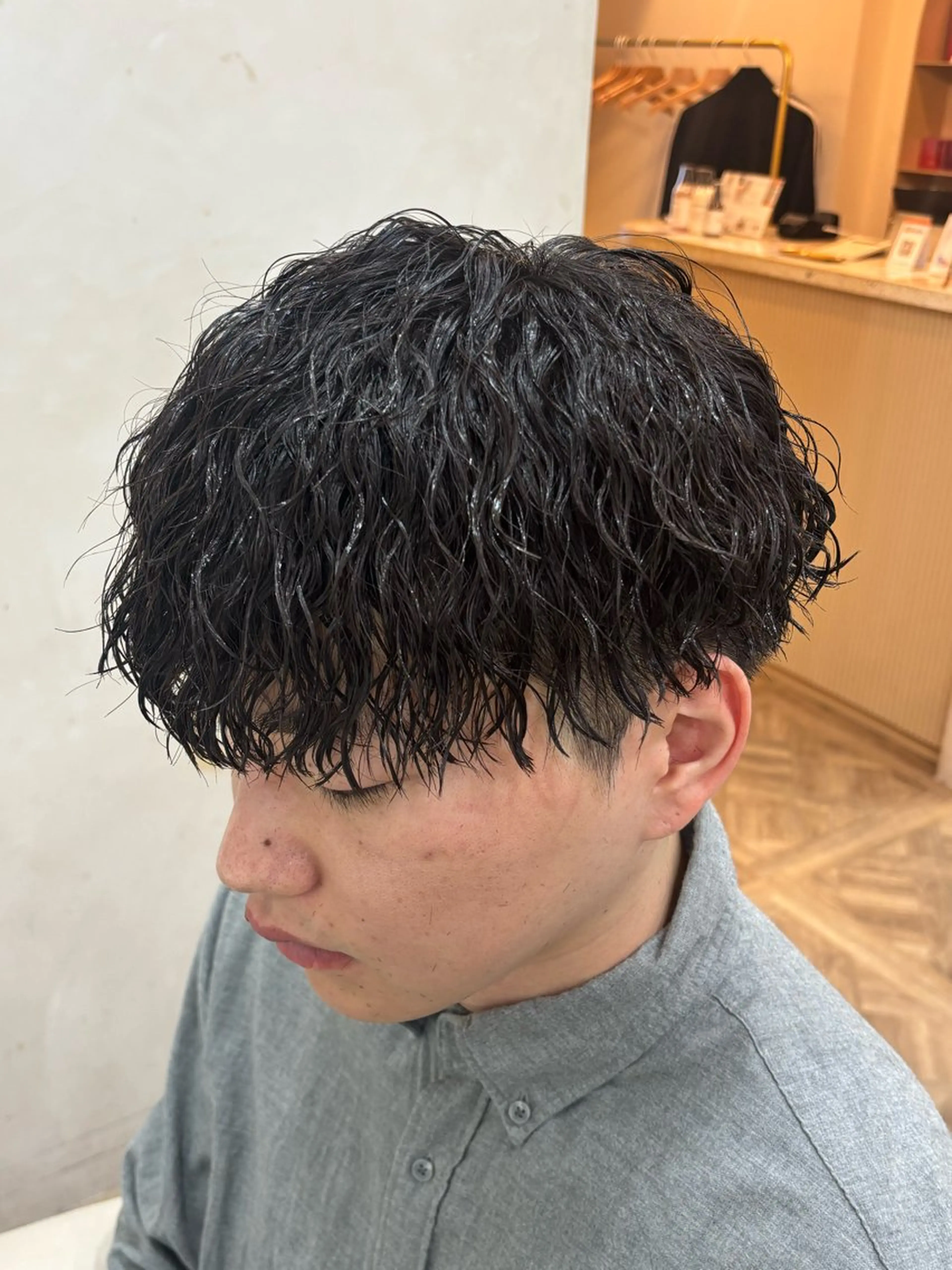 ショート パーマ メンズ メンズパーマ カット パーマ トリートメント パーマ職人DAIKI ツイスパ/波巻きのヘアスタイル