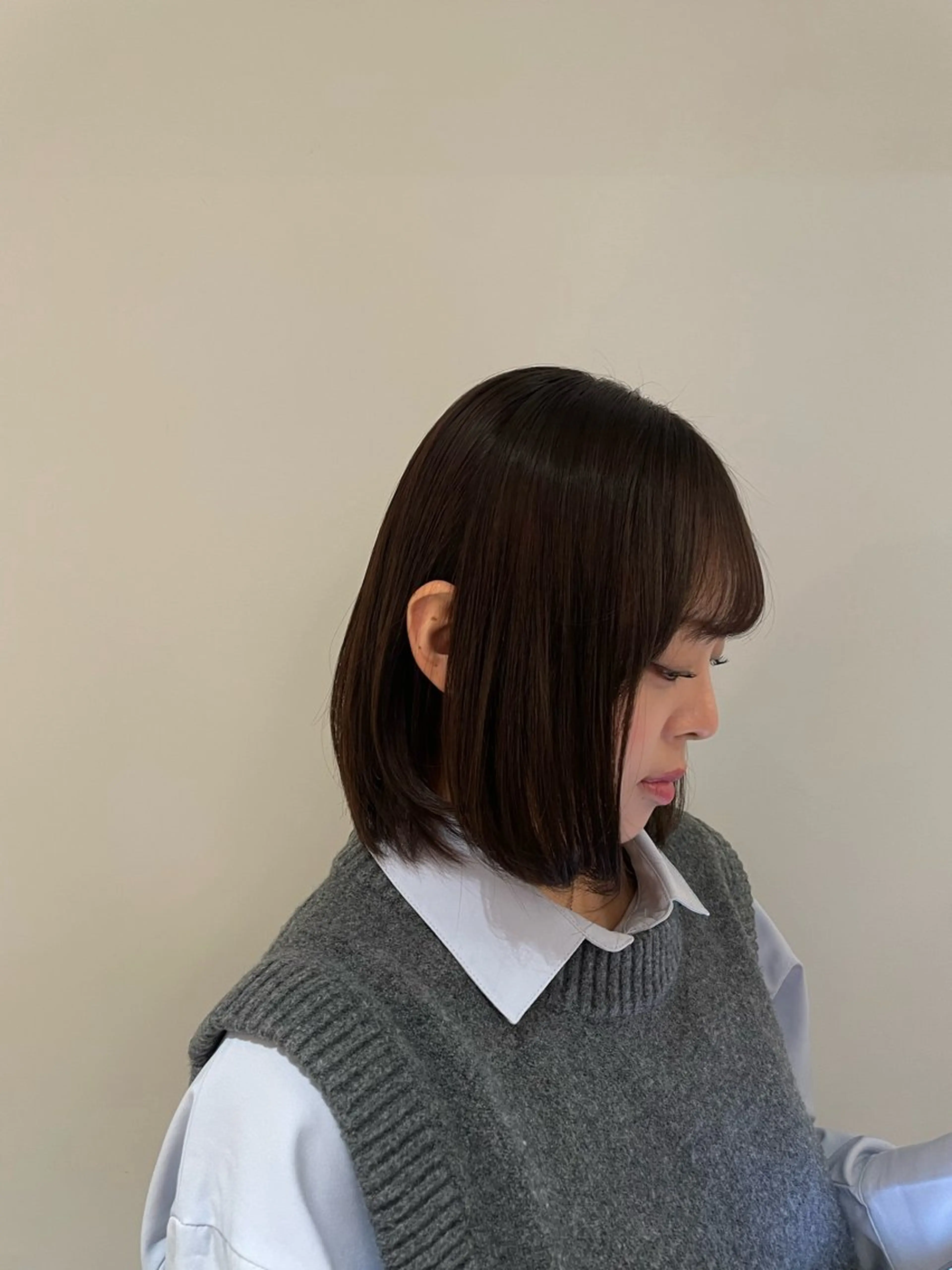 ミディアム ヘアカラー 菊地 心のヘアスタイル