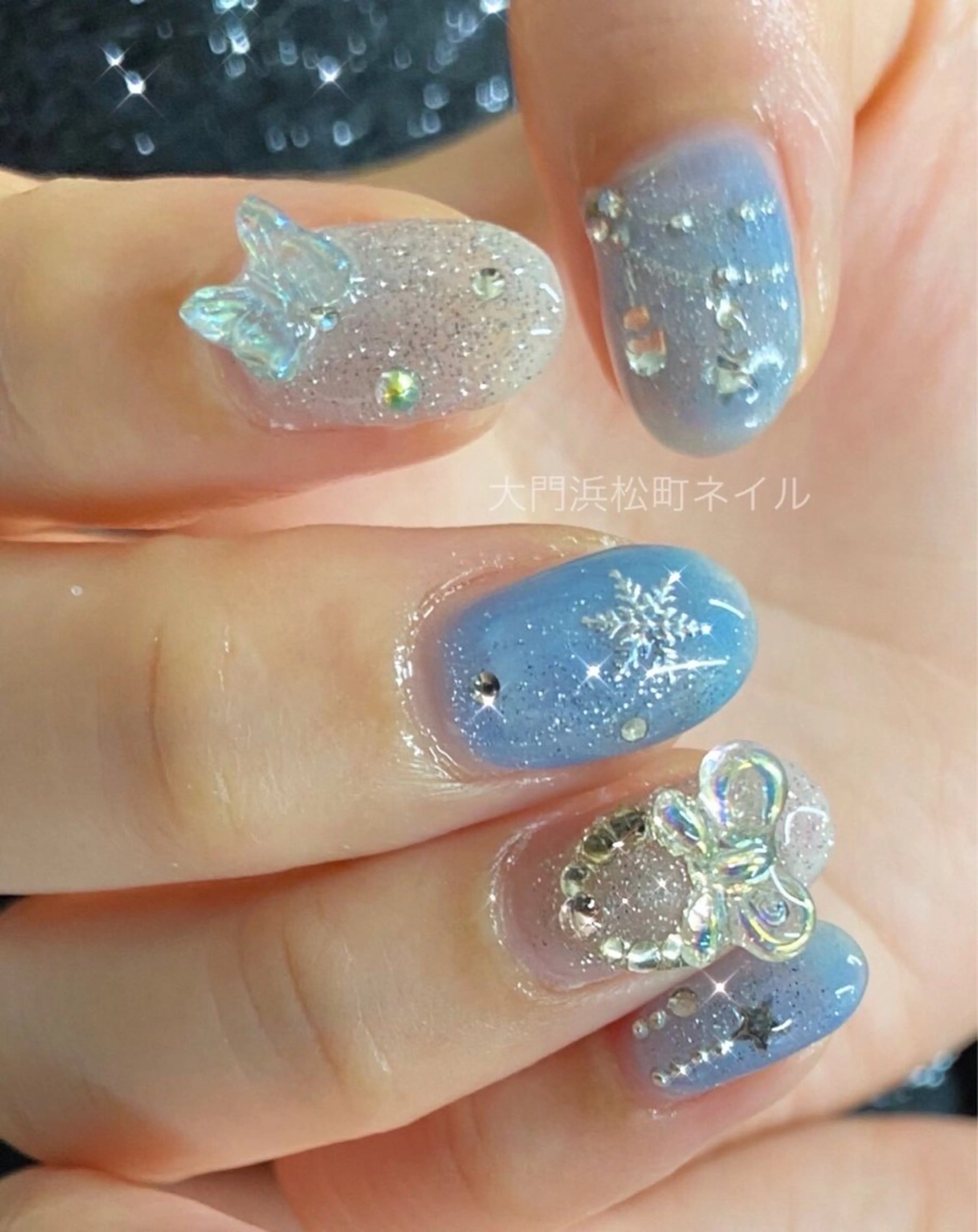ネイル フレンチネイル ガラスフレンチ マグネットネイル ミラーネイル オフィスネイル ハンドネイル ハンドケア 大門浜松町 ネイルのネイルデザイン