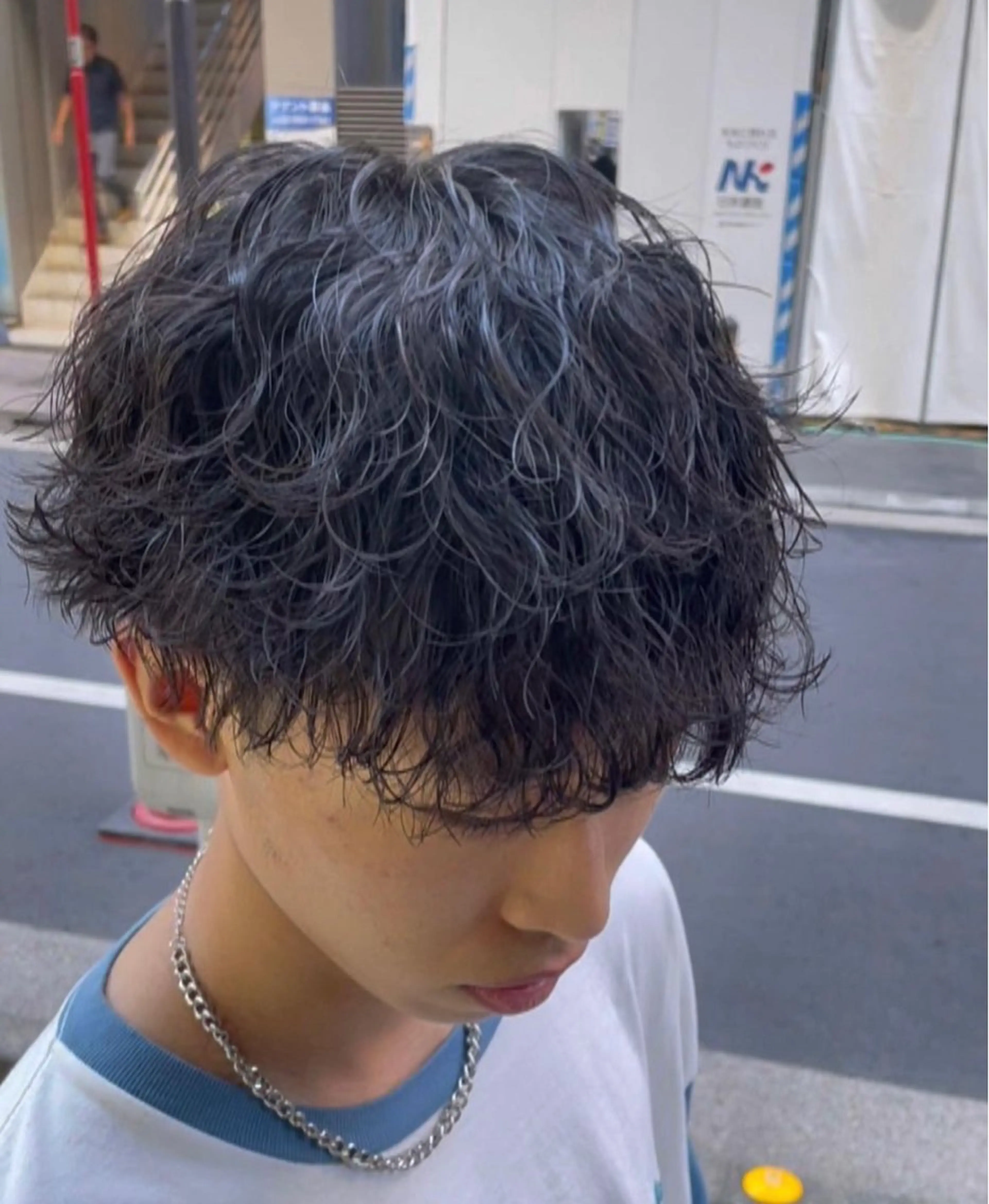 パーマ メンズ メンズパーマ 波巻きパーマ まゆ毛・まゆ毛の専門店   aitas 津田沼店所属・ayu ♥のマツエク・マツパデザイン