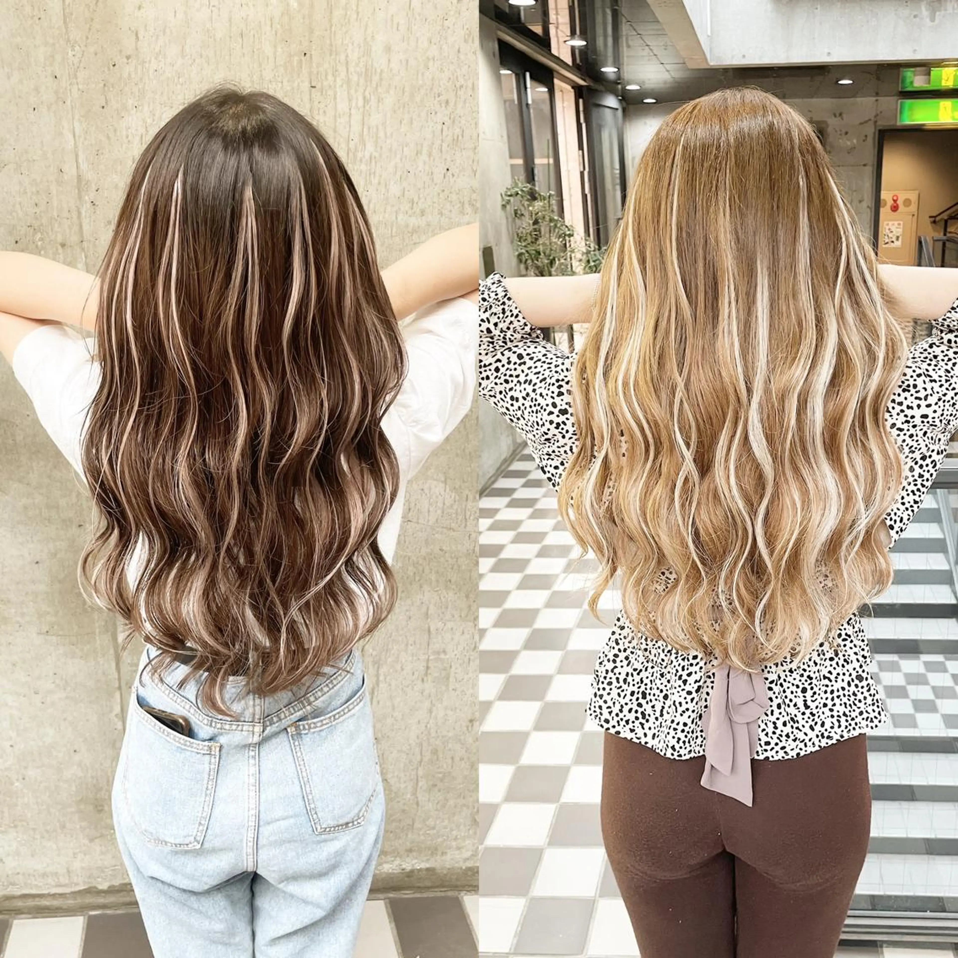 ロング カラー ヘアアレンジ ヘアカラー エクステ TATSUYA アートディレクターのヘアスタイル