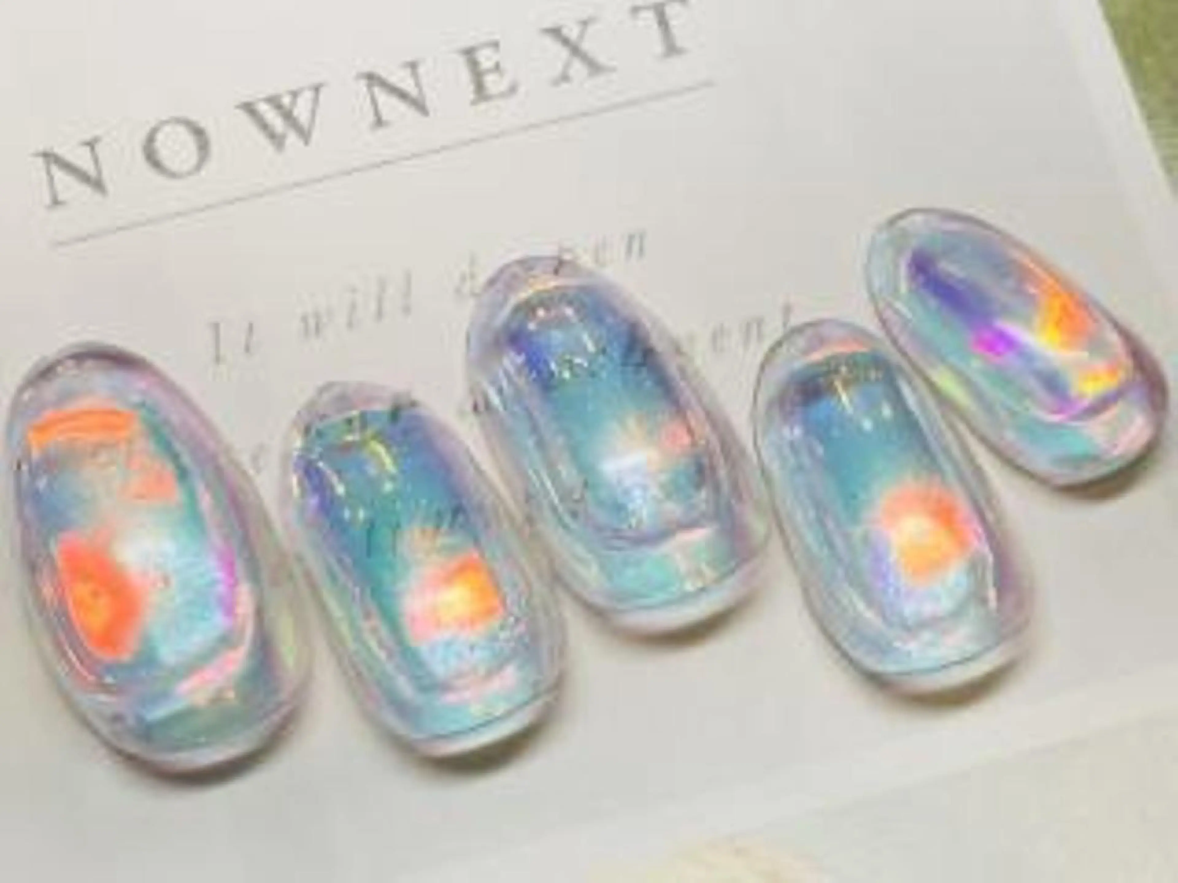 ネイル 氷ネイル・うるうるネイル 韓国ネイル ハンドネイル SyiSyu 梅田店のネイルデザイン