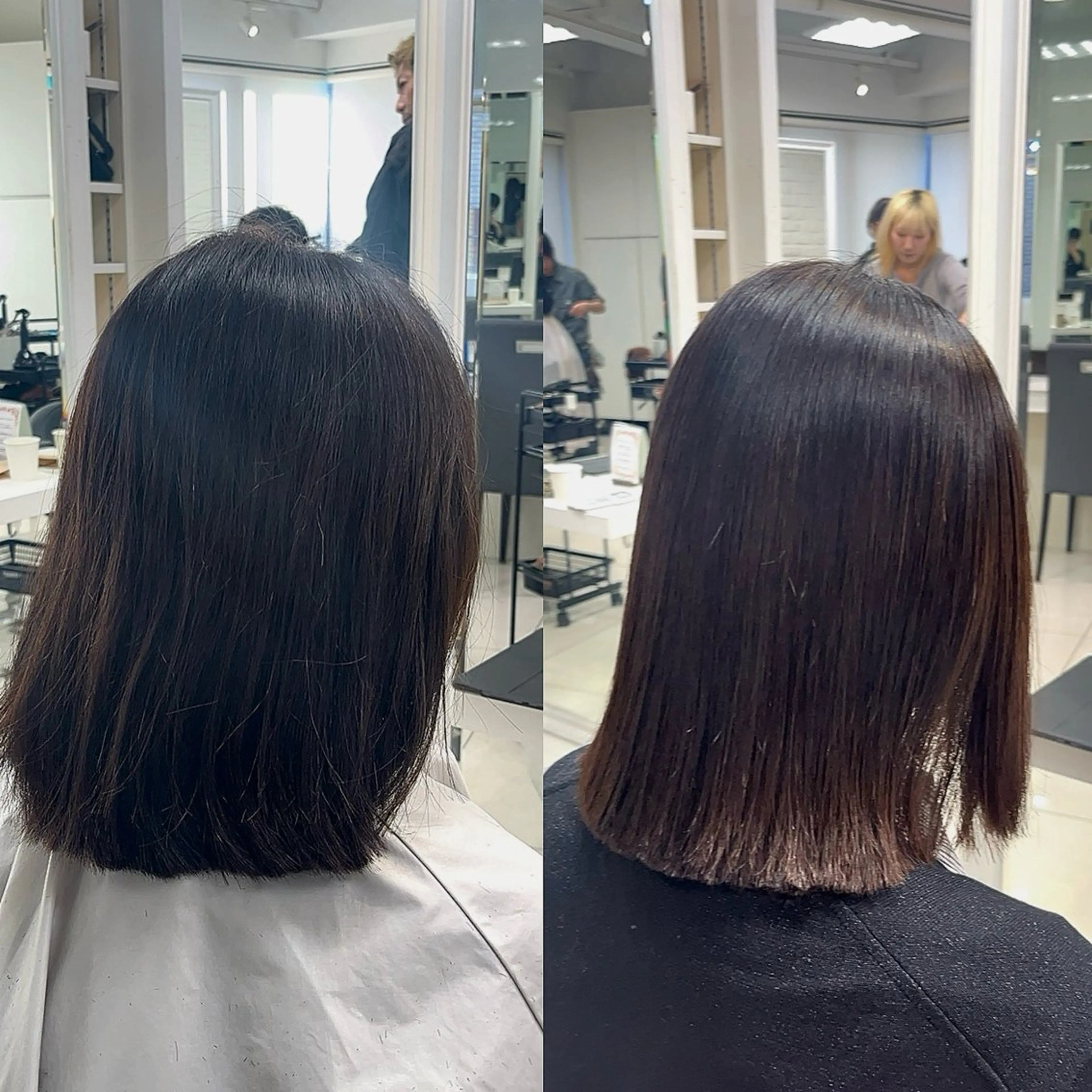 ミディアム パーマ カット 縮毛矯正 縮毛矯正指名No.1 艶カラー/SHIMAのヘアスタイル