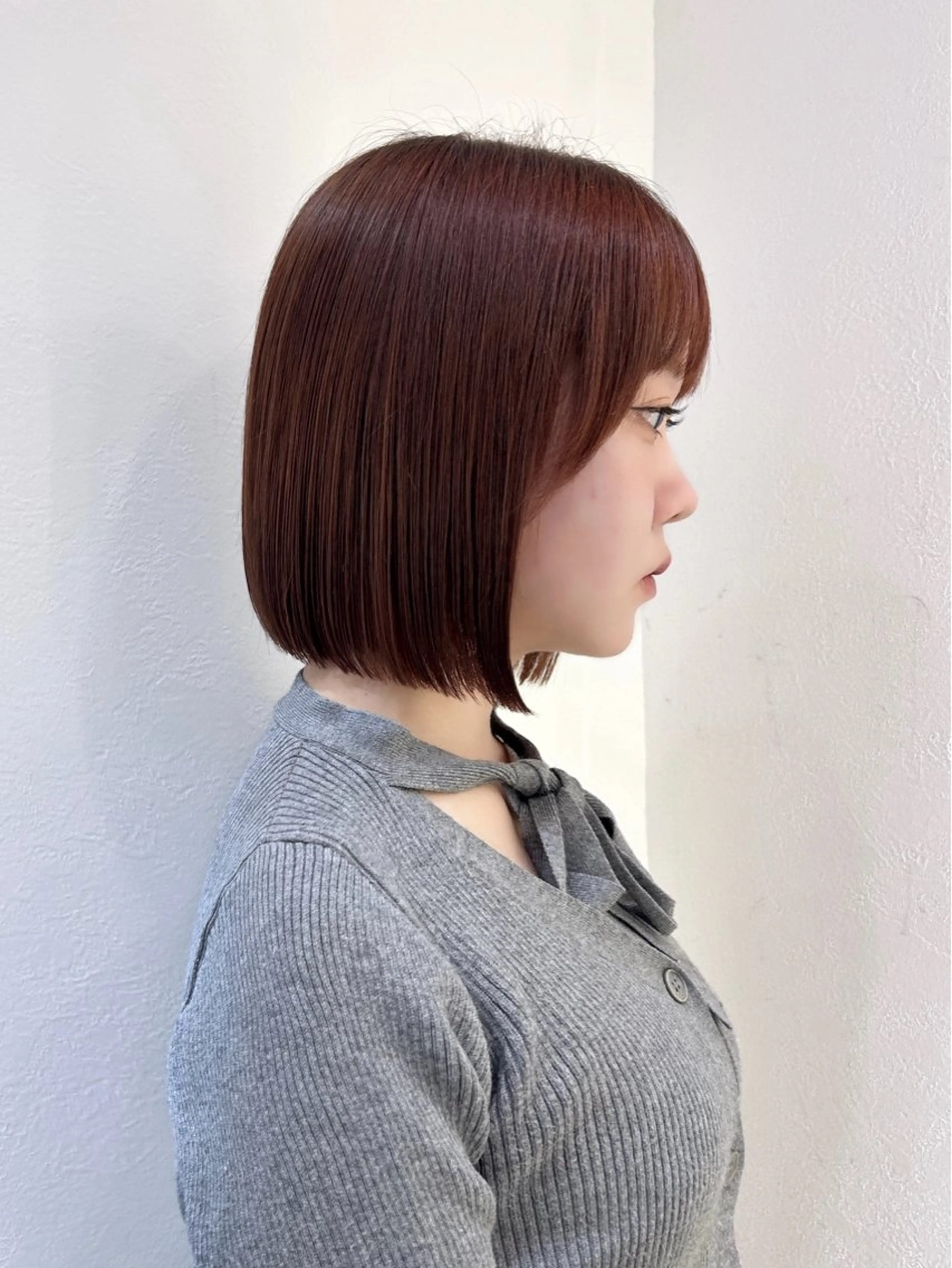 ショート カラー ショートボブ ボブレイヤー ベージュカラー ブラウンカラー ブラウンベージュ カット ヘアカラー トリートメント ボブ/レイヤーボブ/ 髪質改善/梶川 夏季のヘアスタイル