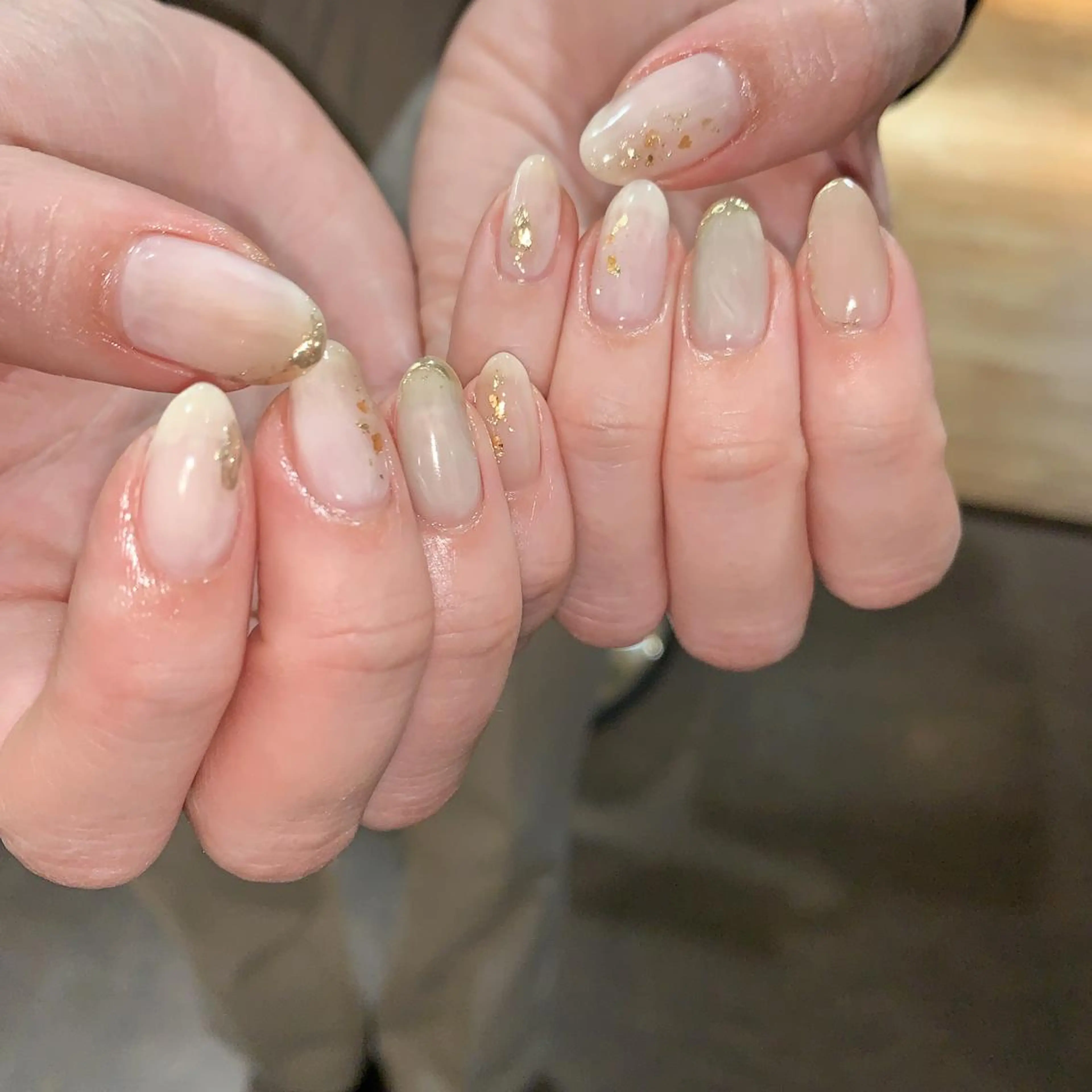 ネイル グリーン 持ち込み 春ネイル 鈴木 まゆのネイルデザイン