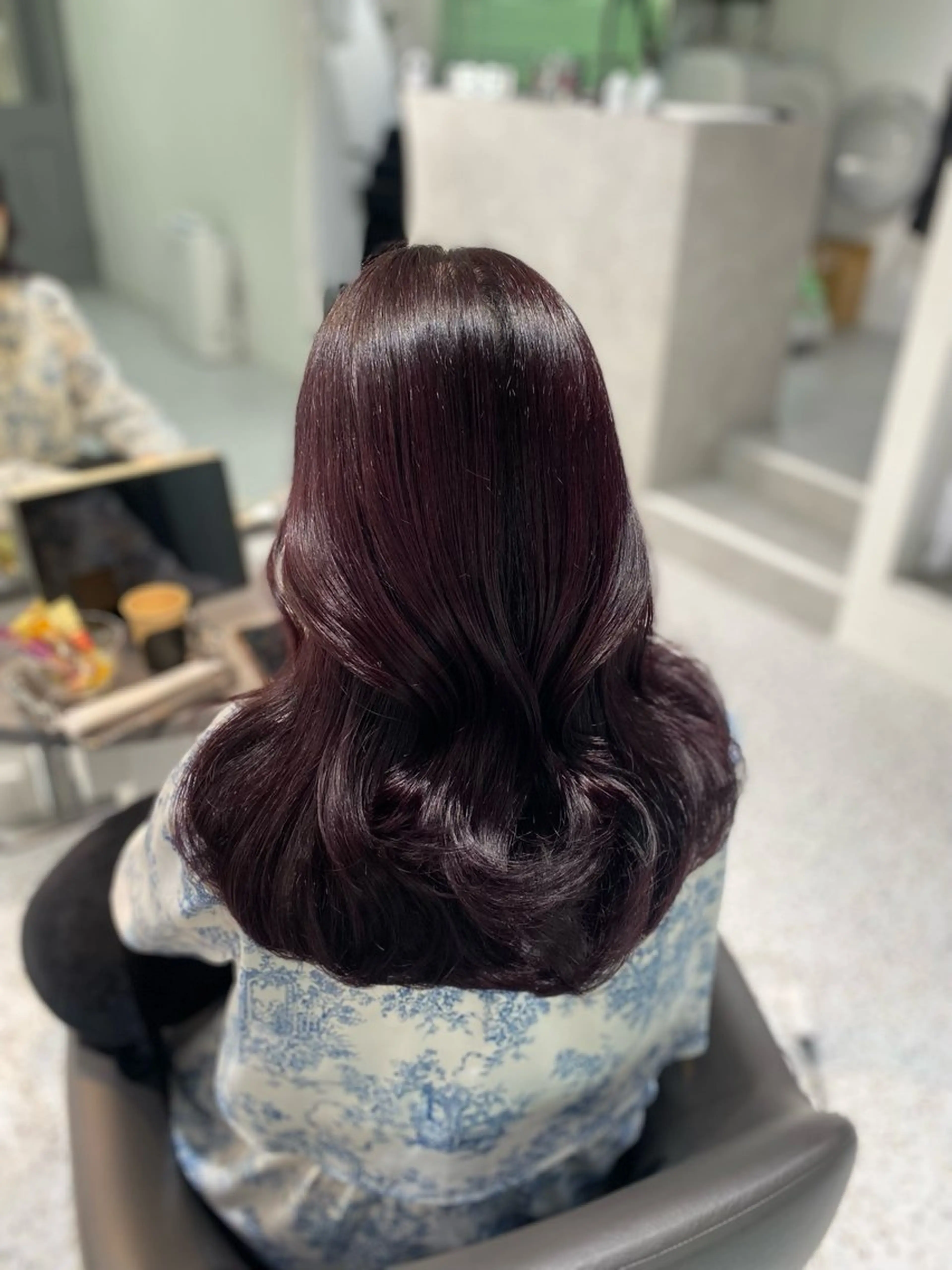 セミロング カラー パーマ ヘアアレンジ メンズ キッズ ラベンダーカラー カット ヘアカラー Lumo所属・💖横浜ブリーチなし 💖MIHOのヘアスタイル
