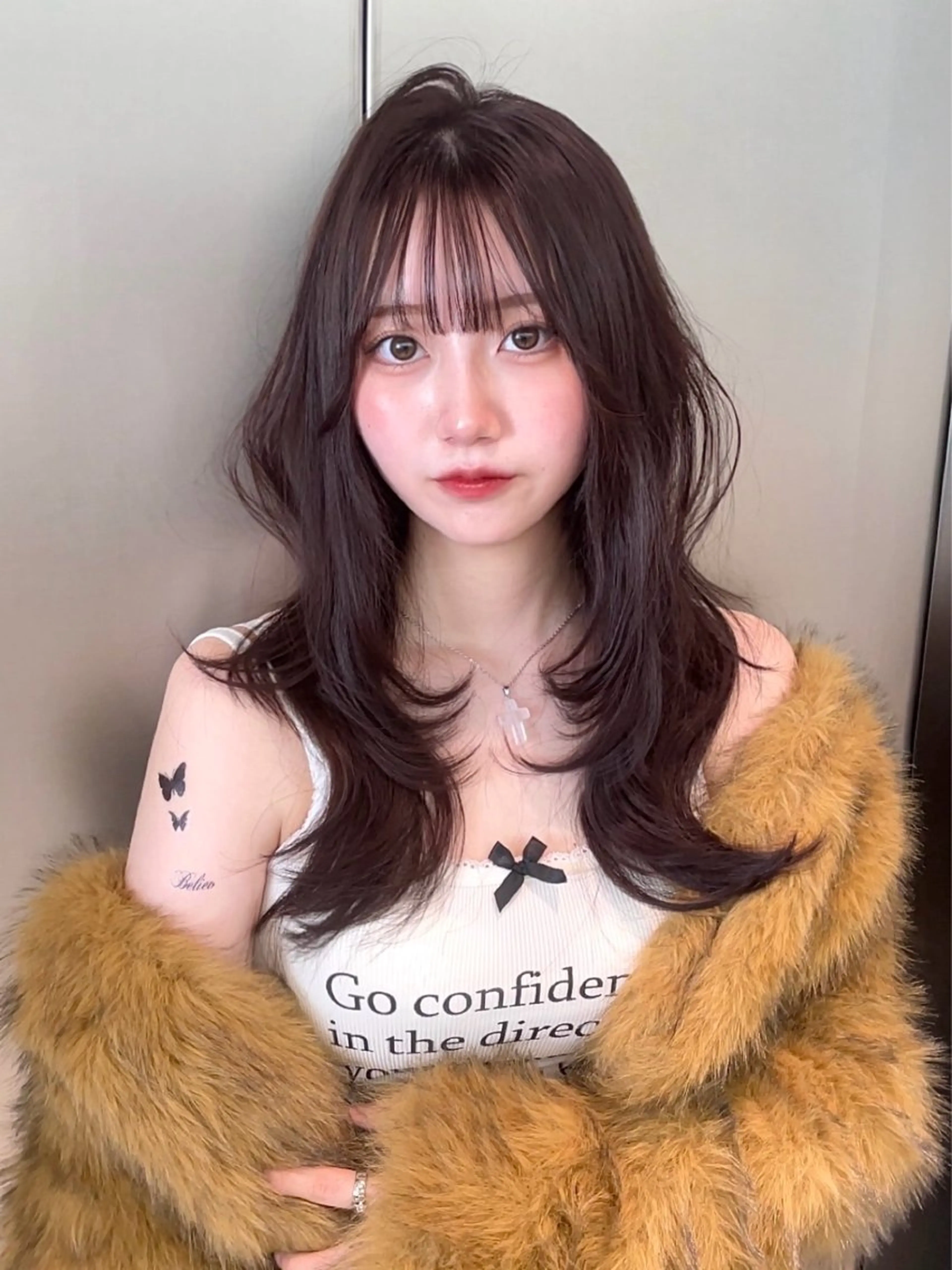 セミロング カット ヘアカラー トリートメント ヘアセット 韓国ヘア/レイヤー Londエレンのヘアスタイル