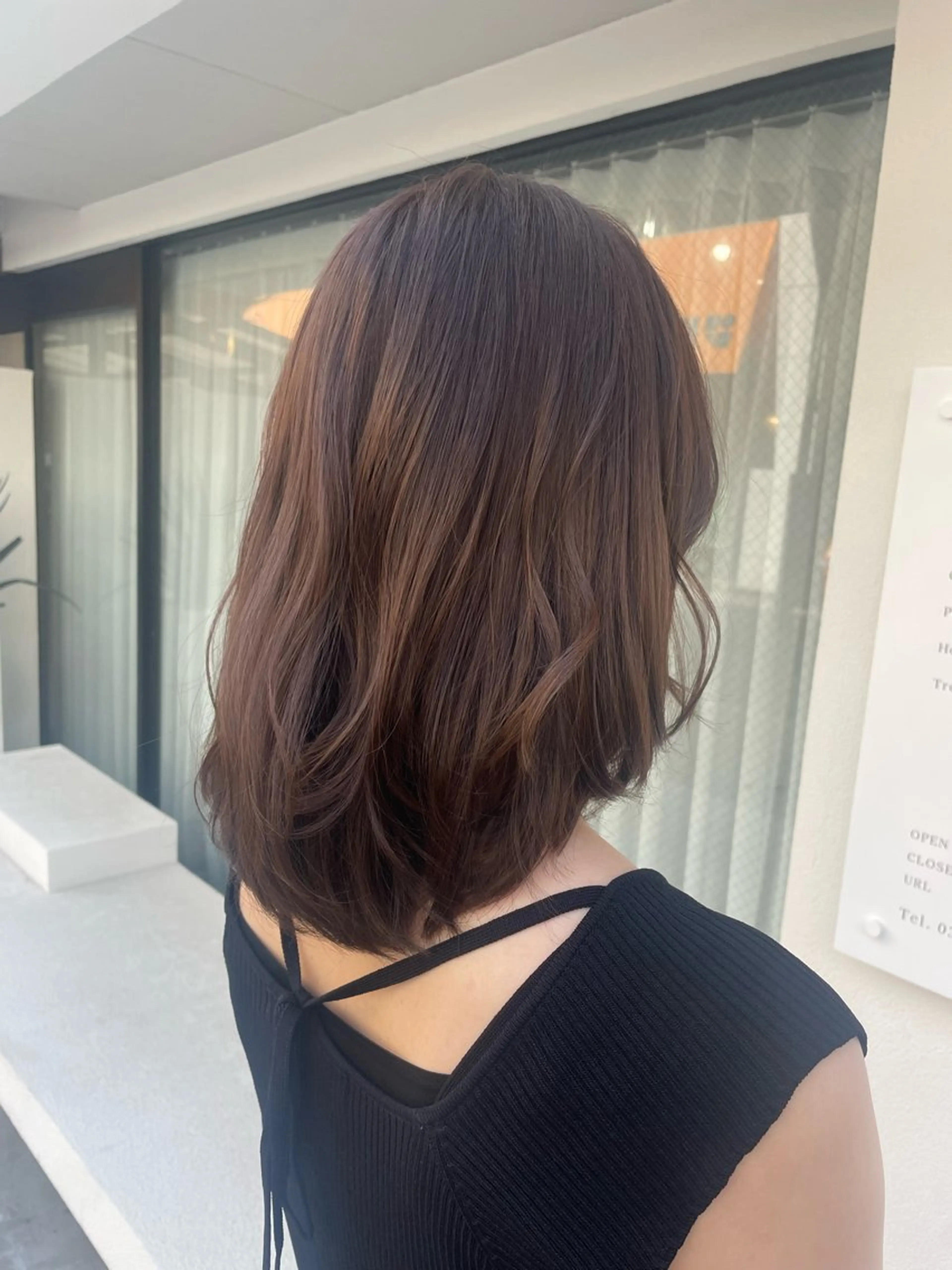 セミロング カラー ヘアアレンジ サービス満足度 No1👑植田愛夕のヘアスタイル