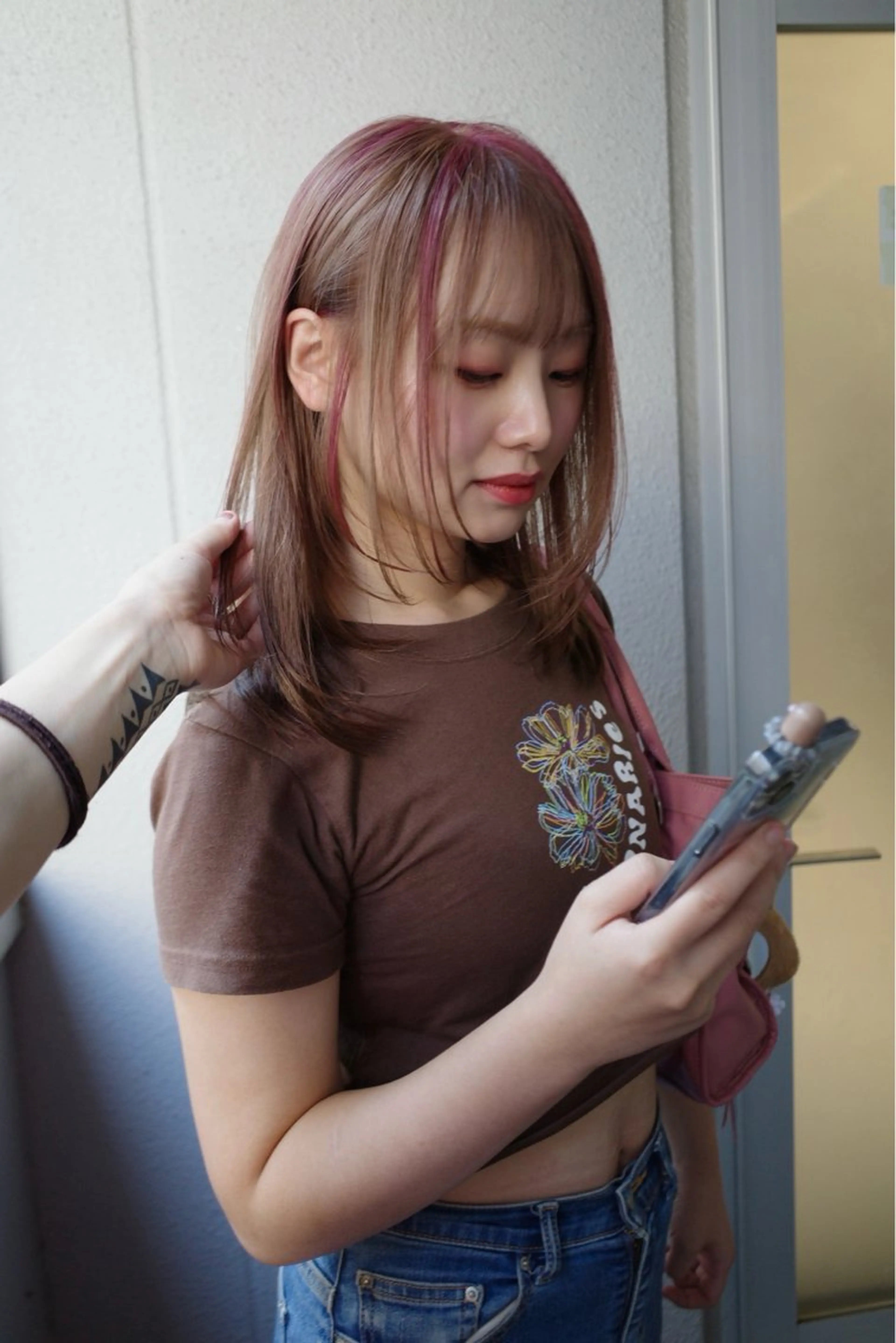 ミディアム カラー ヘアカラー トリートメント SALOWIN所属・ブリーチ✨ ボブ✨レイヤーのヘアスタイル