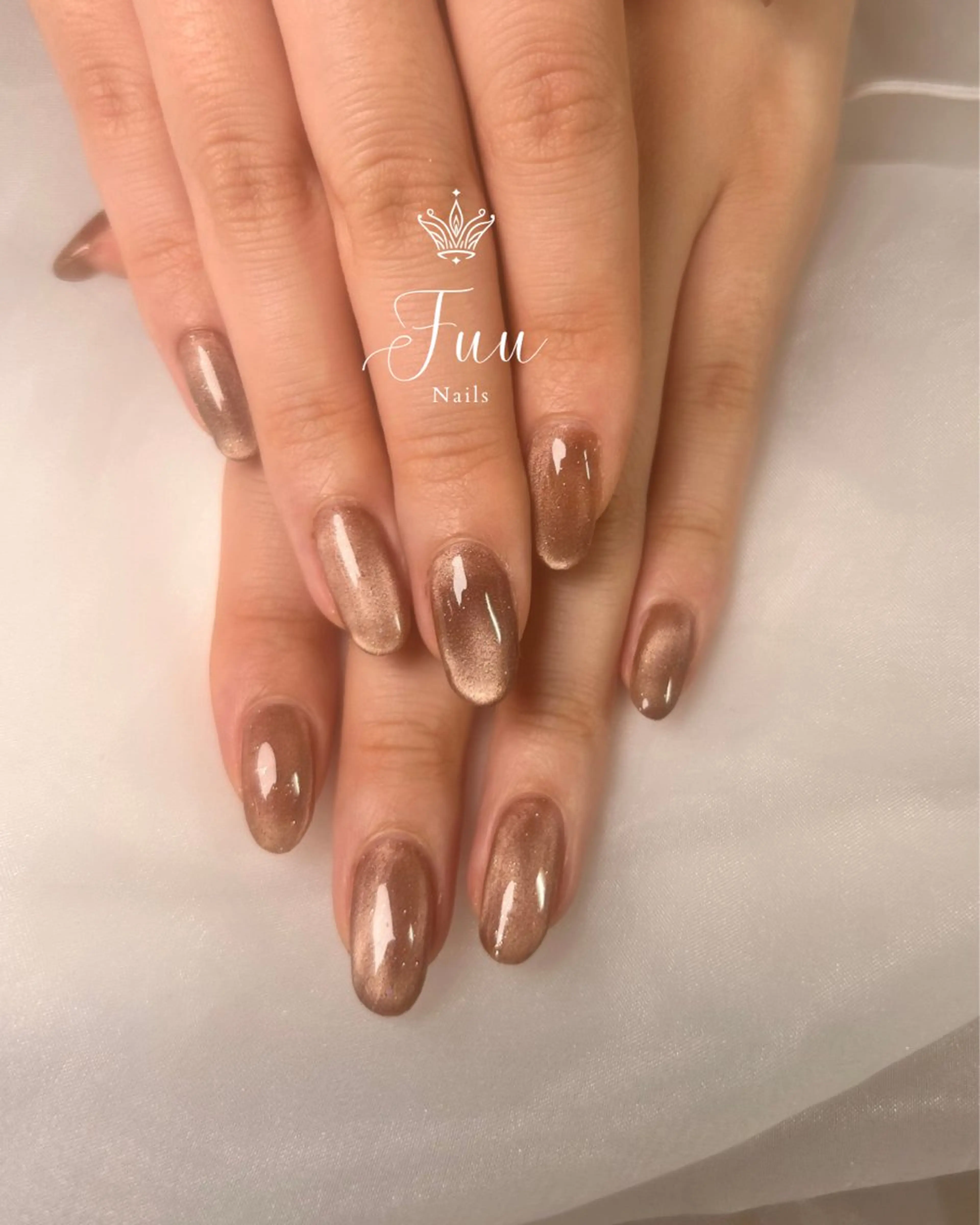 ネイル マグネットネイル ワンカラーネイル シンプルネイル ハンドネイル 犬のいるネイルサロン Fuu nailsのネイルデザイン