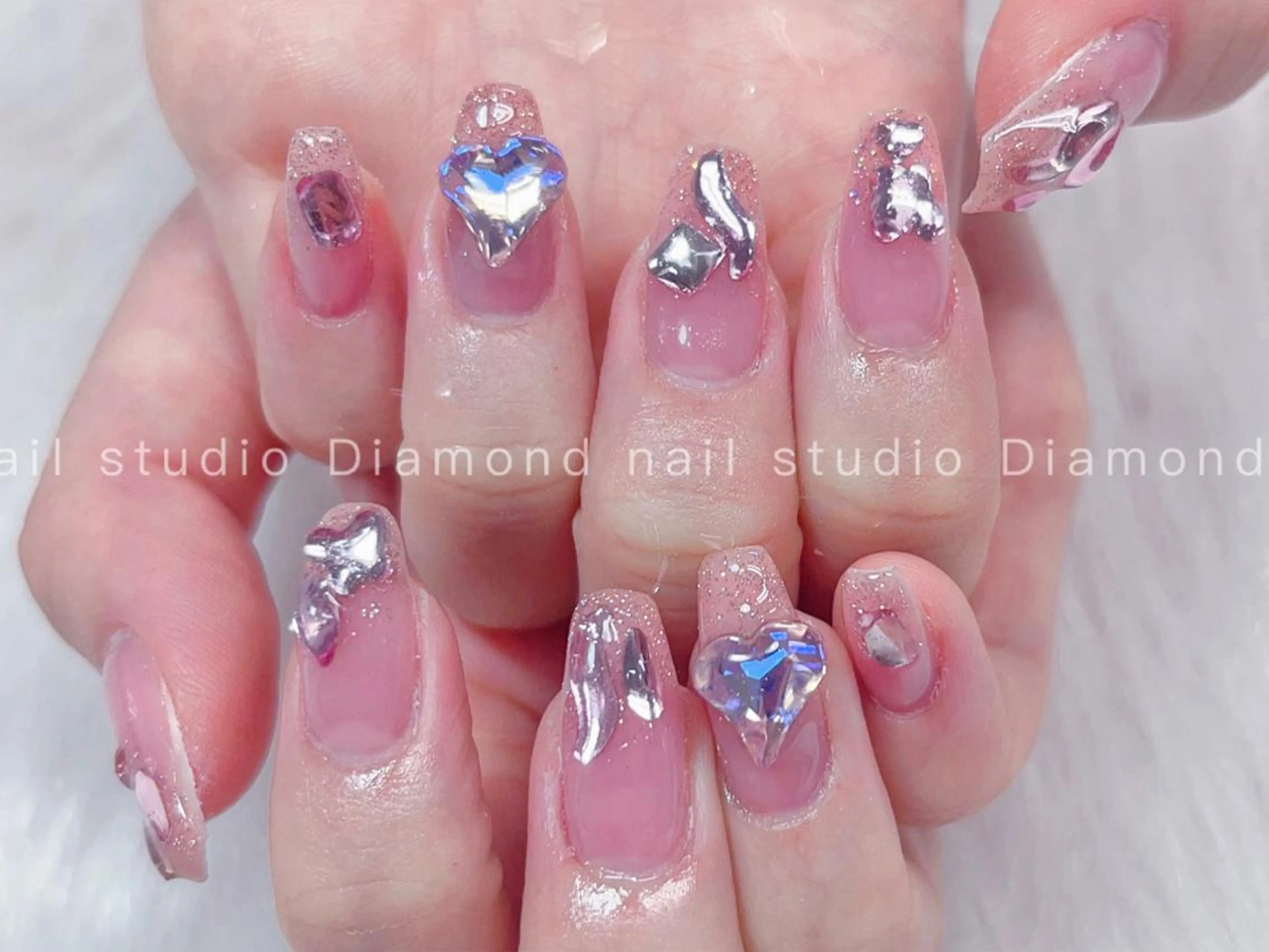 ネイル 持ち込み スカルプネイル DIAMOND Nail🍒のネイルデザイン