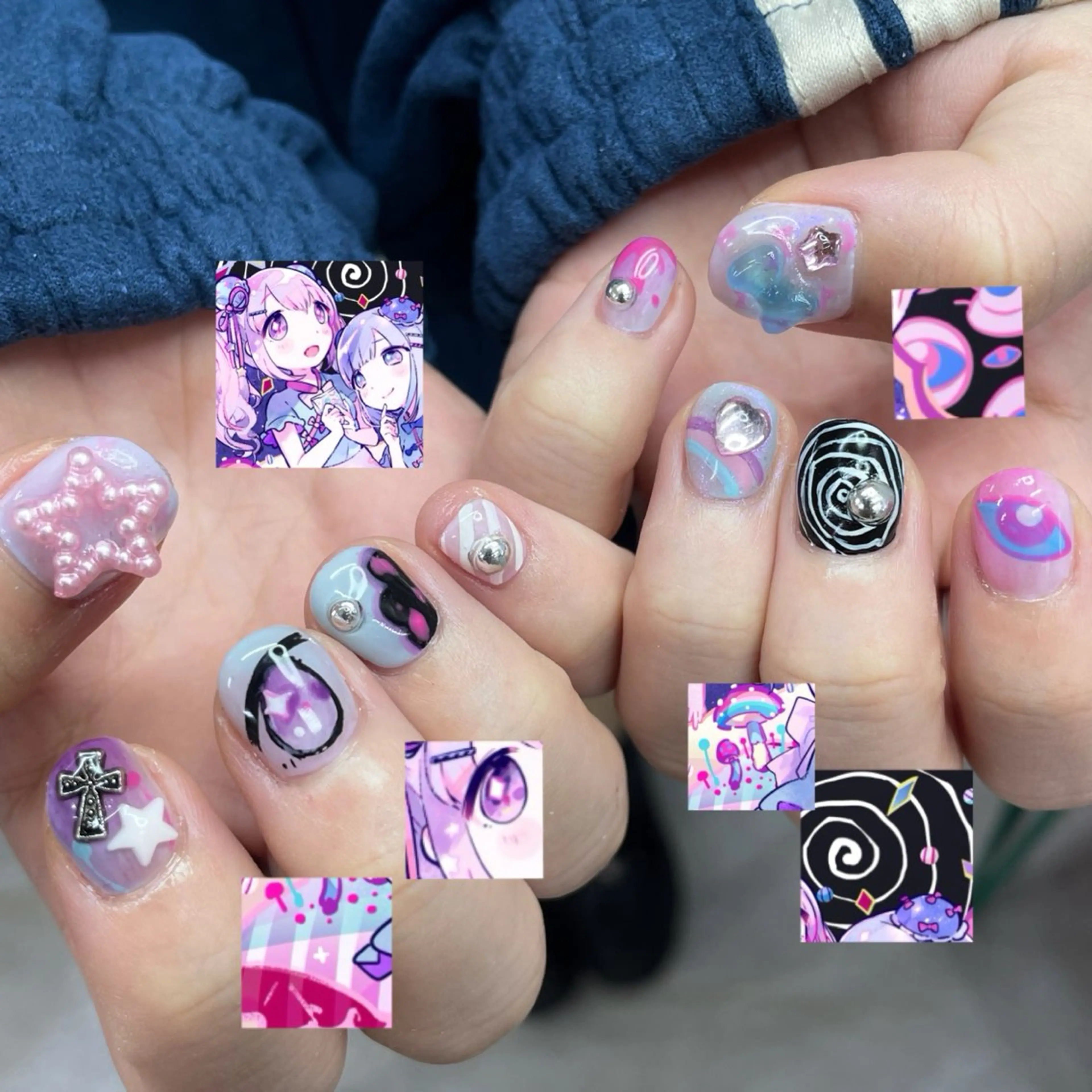 ネイル ハンドネイル ひめか🫁 推し概念・個性派のネイルデザイン