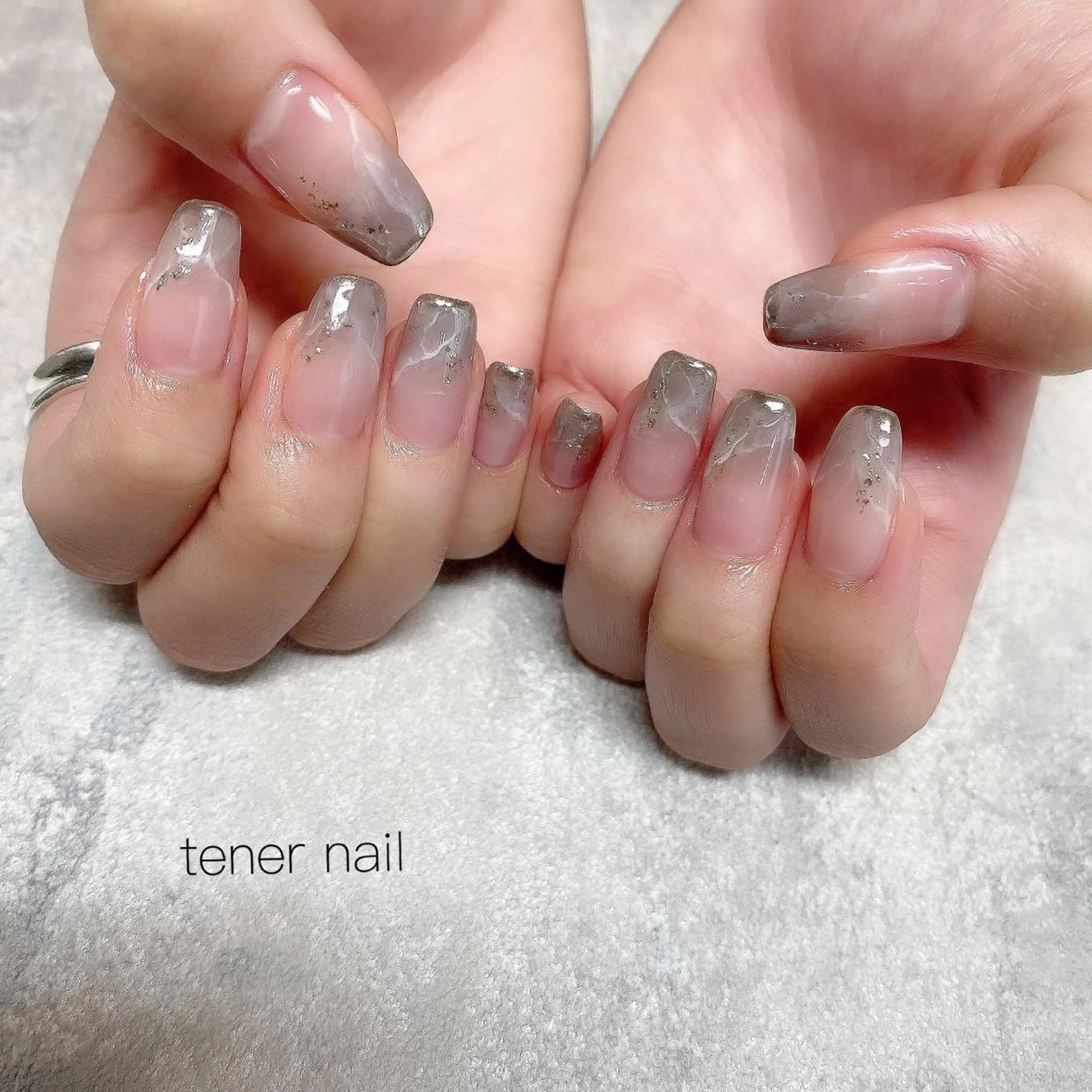 ネイル グラデーション 大理石ネイル(マーブル) tener  nail  テネルネイル所属・テネルネイル tener nailのネイルデザイン