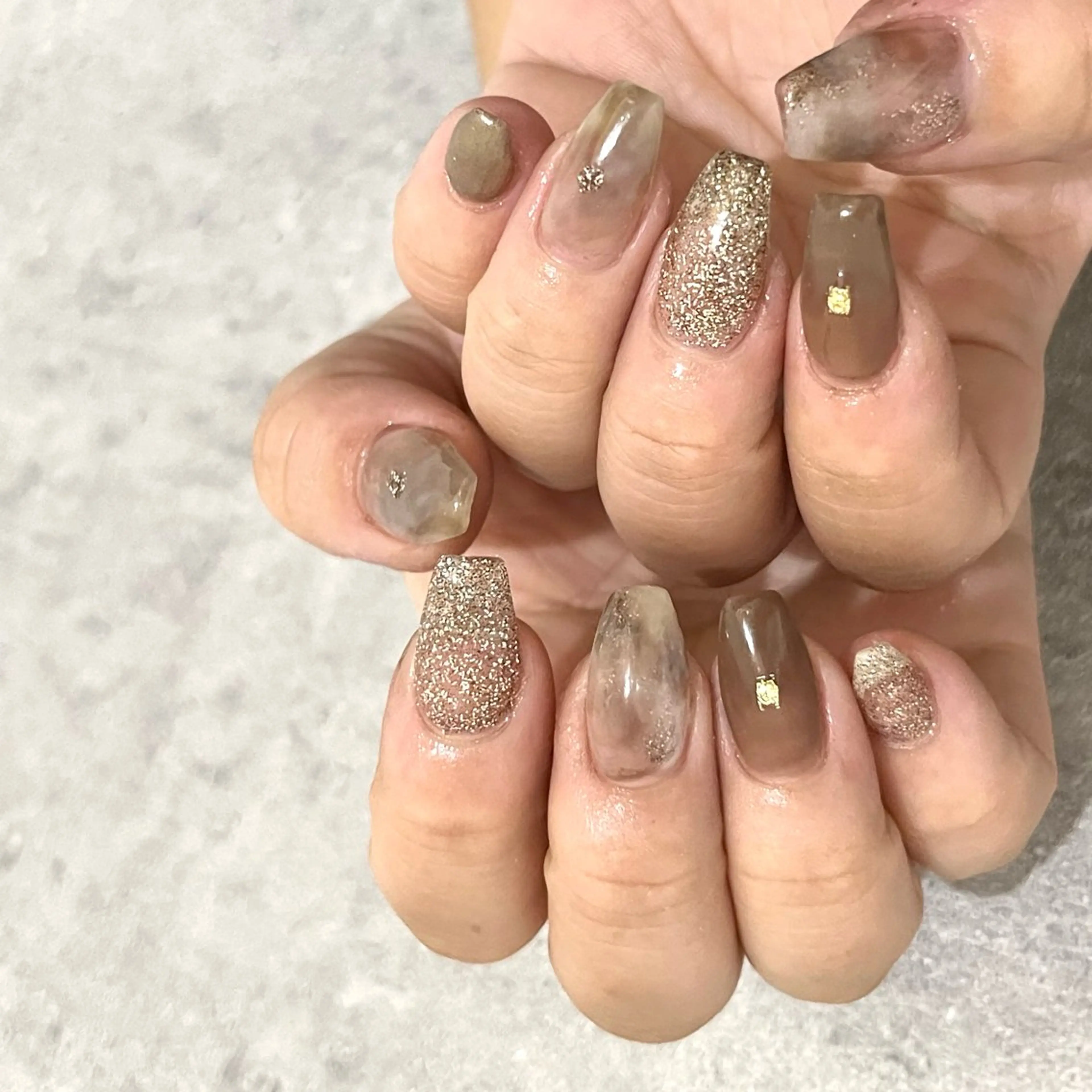 ネイル Ray. ちゅるん系ニュアンスのネイルデザイン