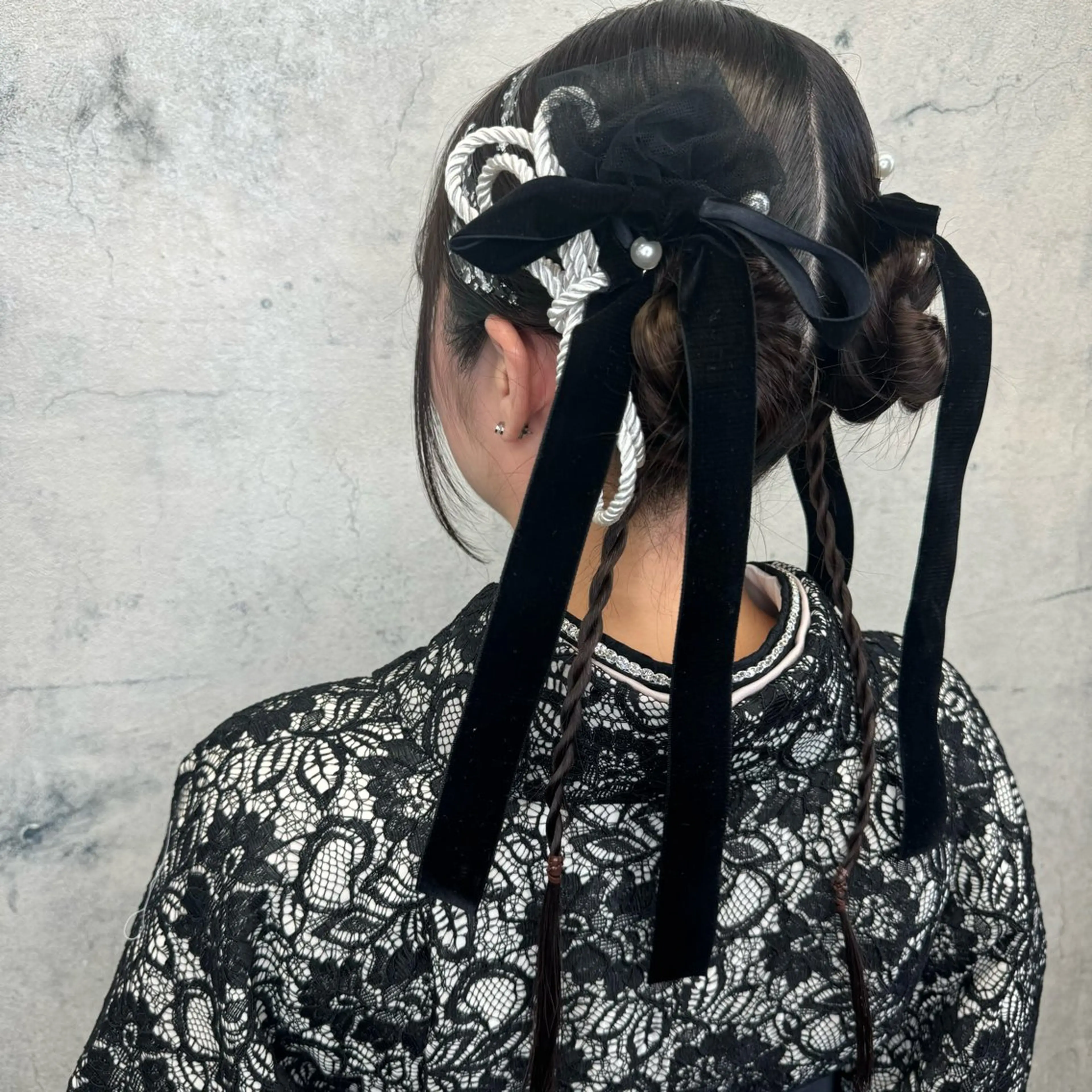 ヘアアレンジ お団子ヘア 松本ののか /錦/ヘアセットのヘアスタイル